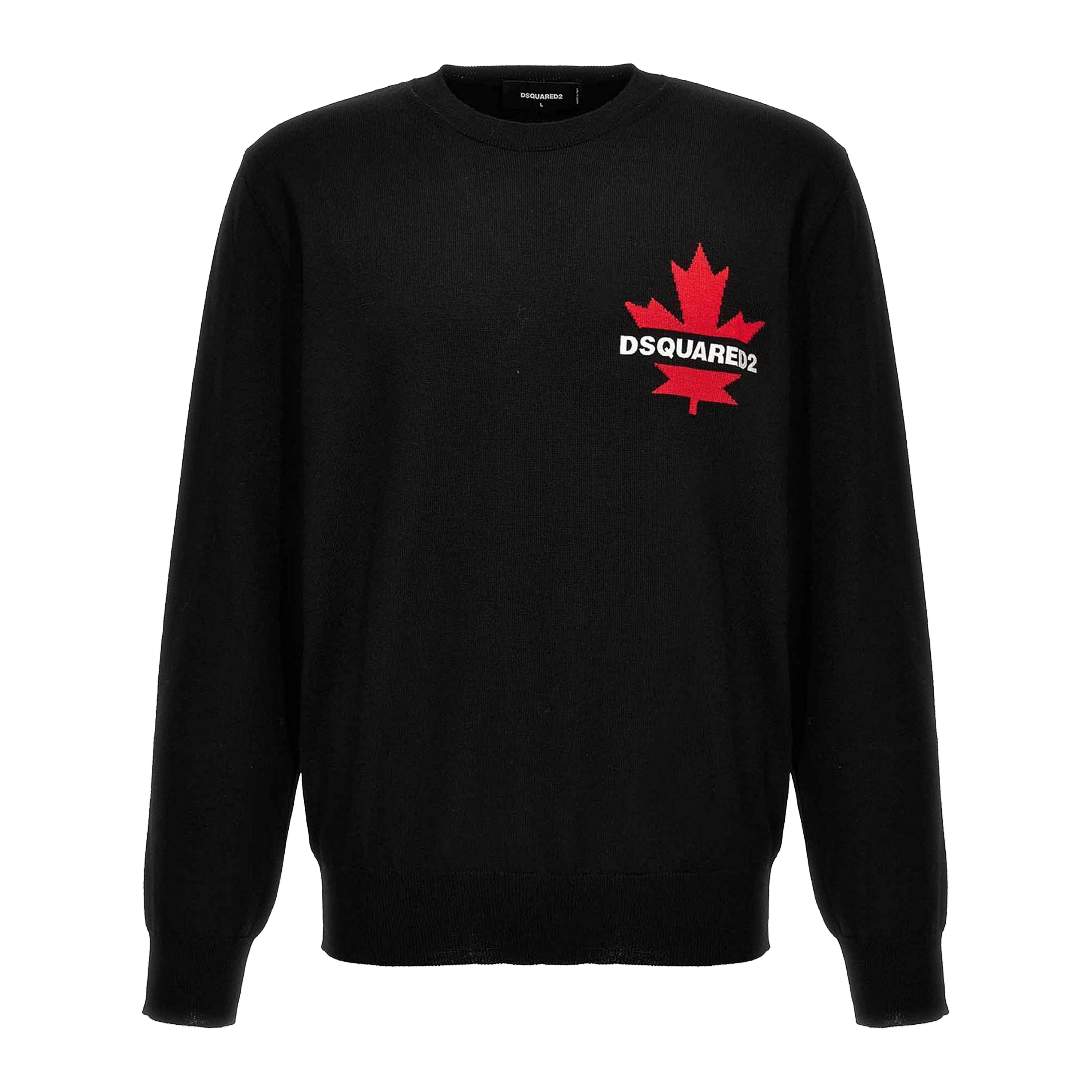 Buzo Negro Dsquared2 Leaf Logo