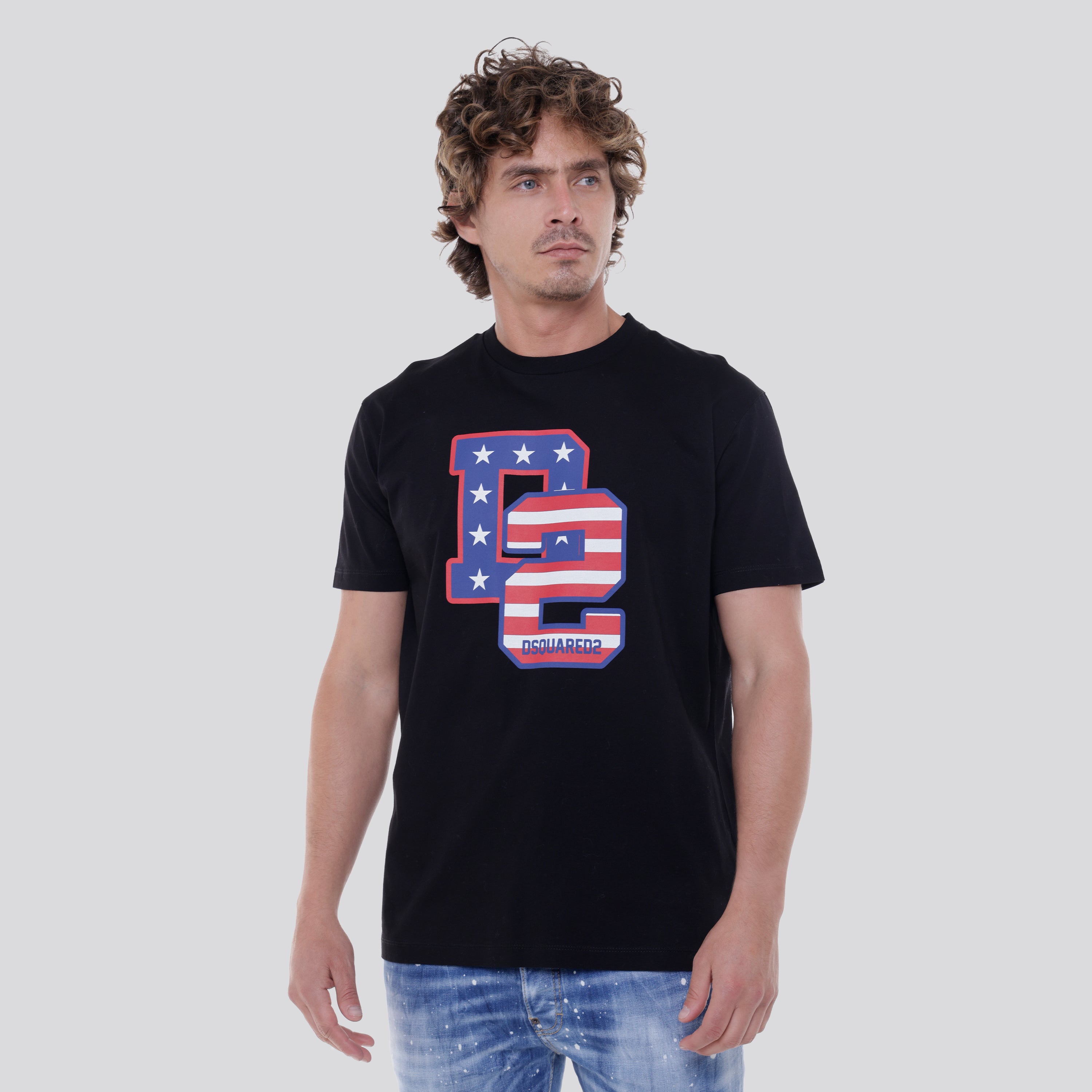 Camiseta Negra Dsquared2 USA