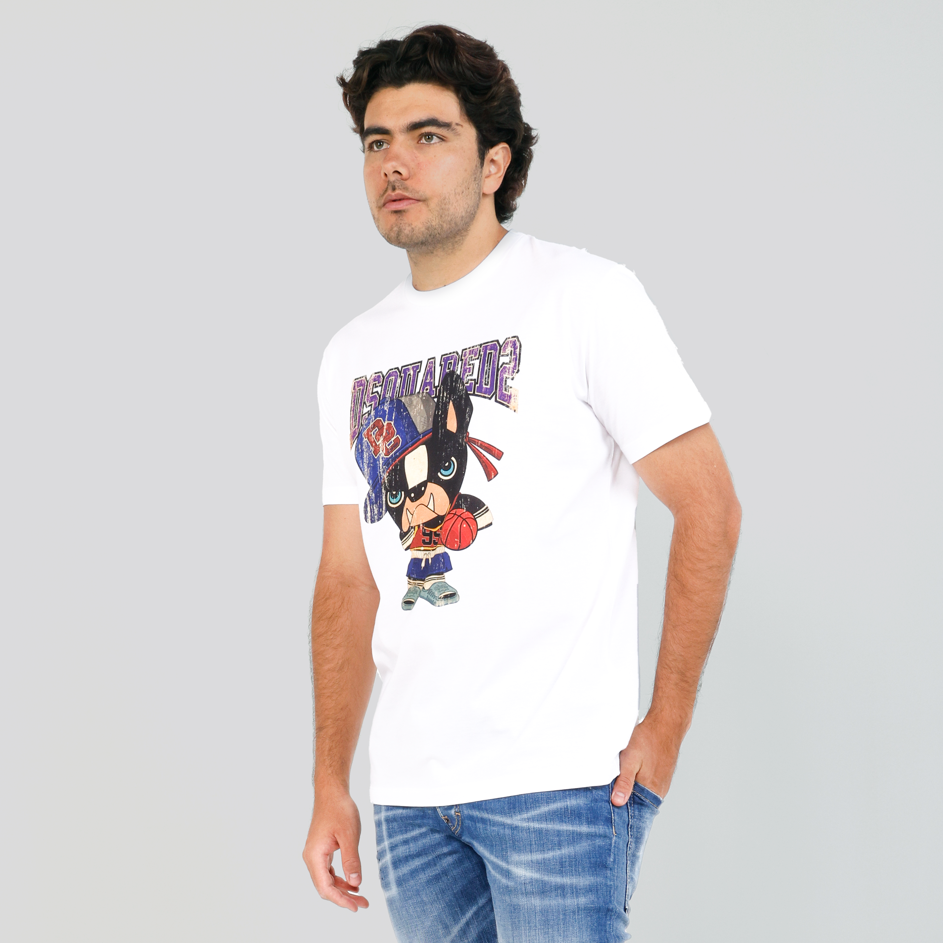 Camiseta Blanca Dsquared2 Box Dog