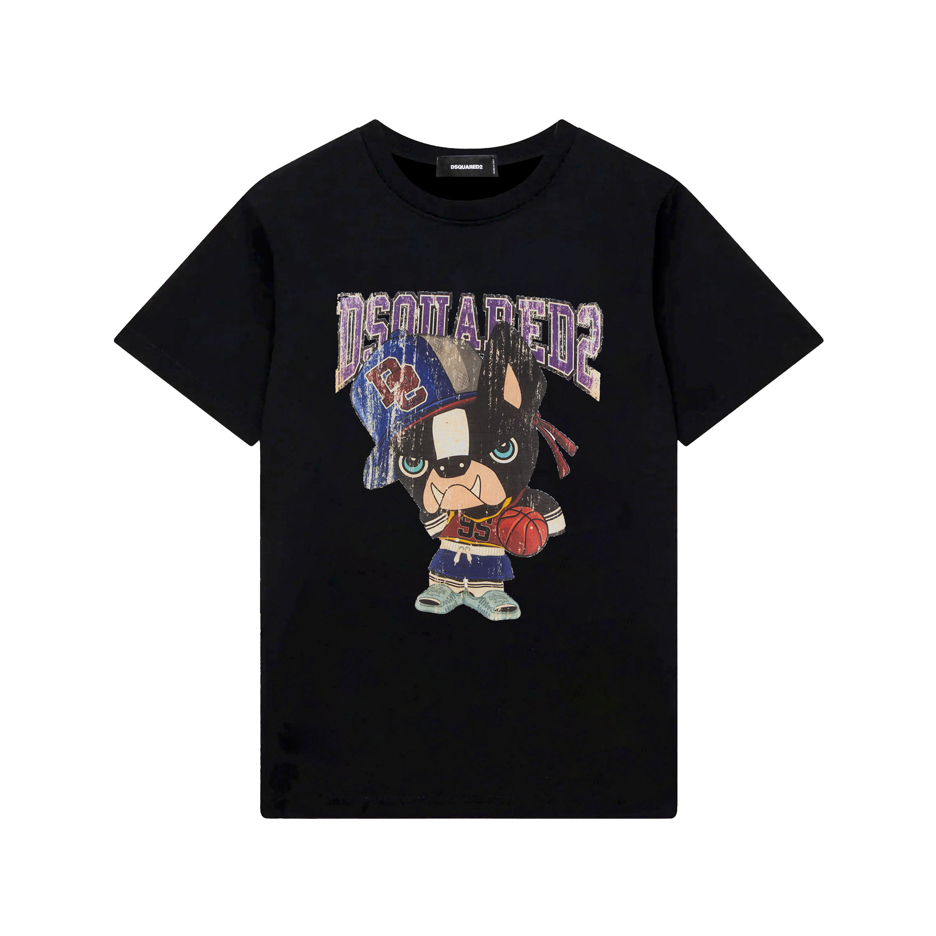Camiseta Negra Dsquared2 Box Dog