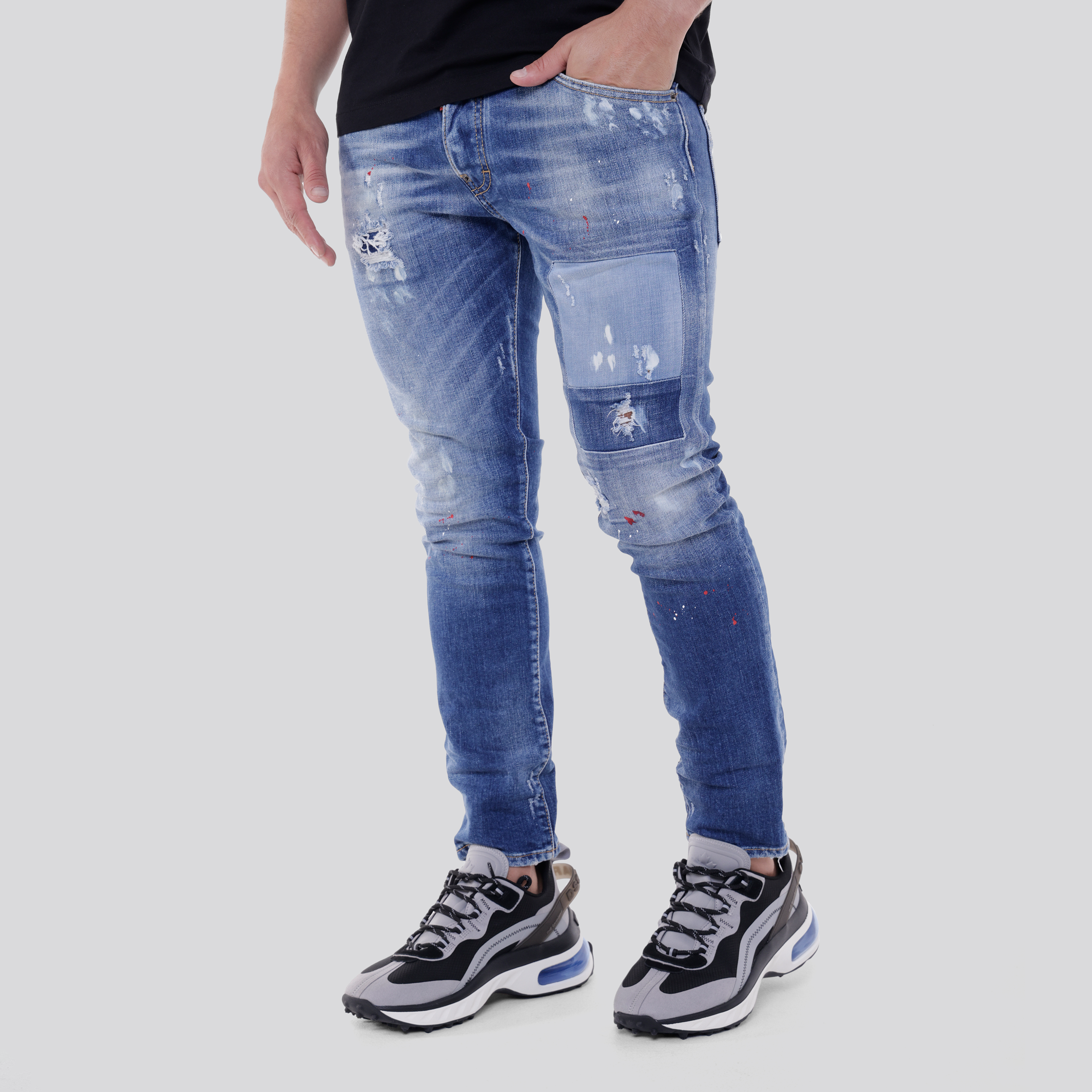 Jeans Denim Dsquared2 Skater Red Paint