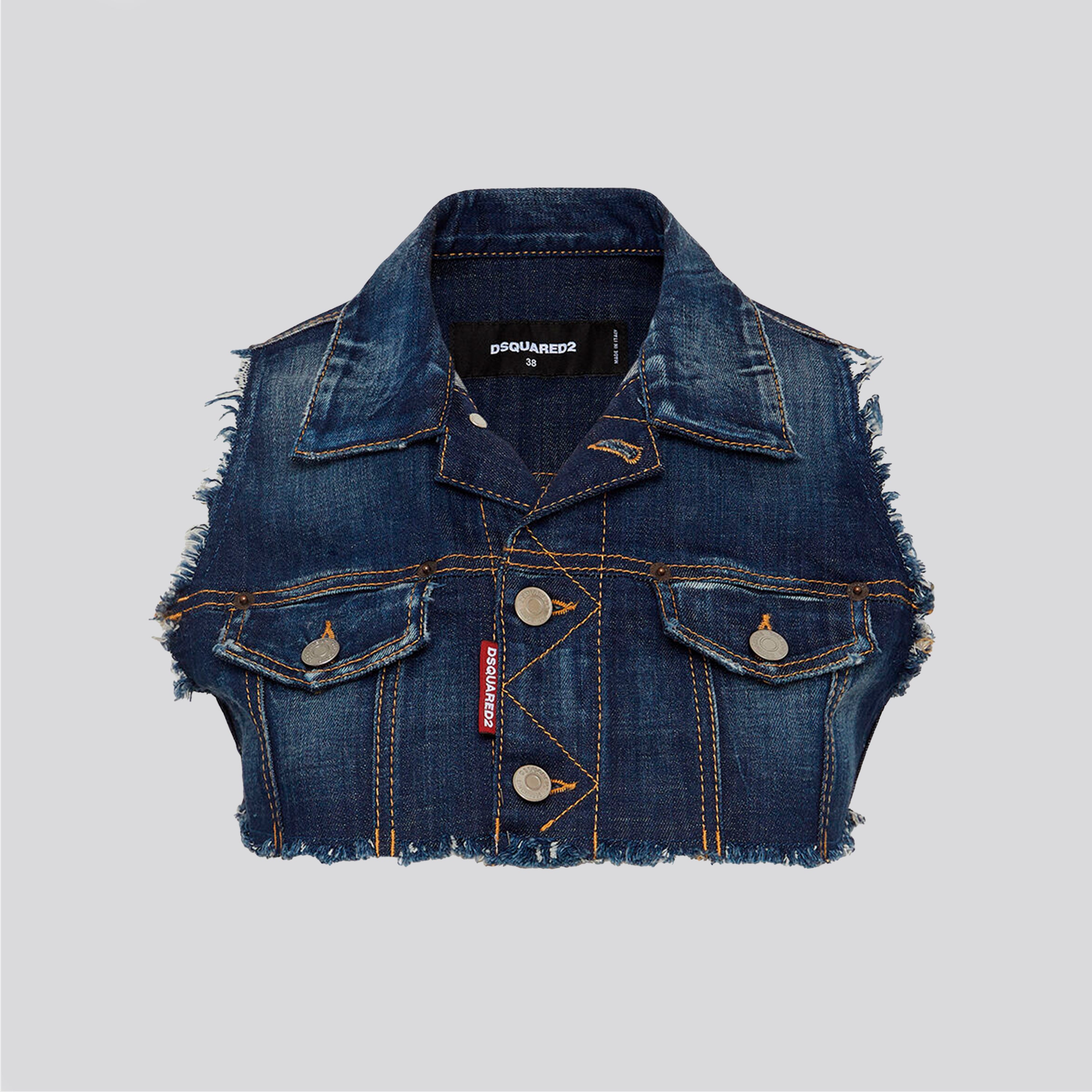 Chaleco Denim Dsquared2 Cropped