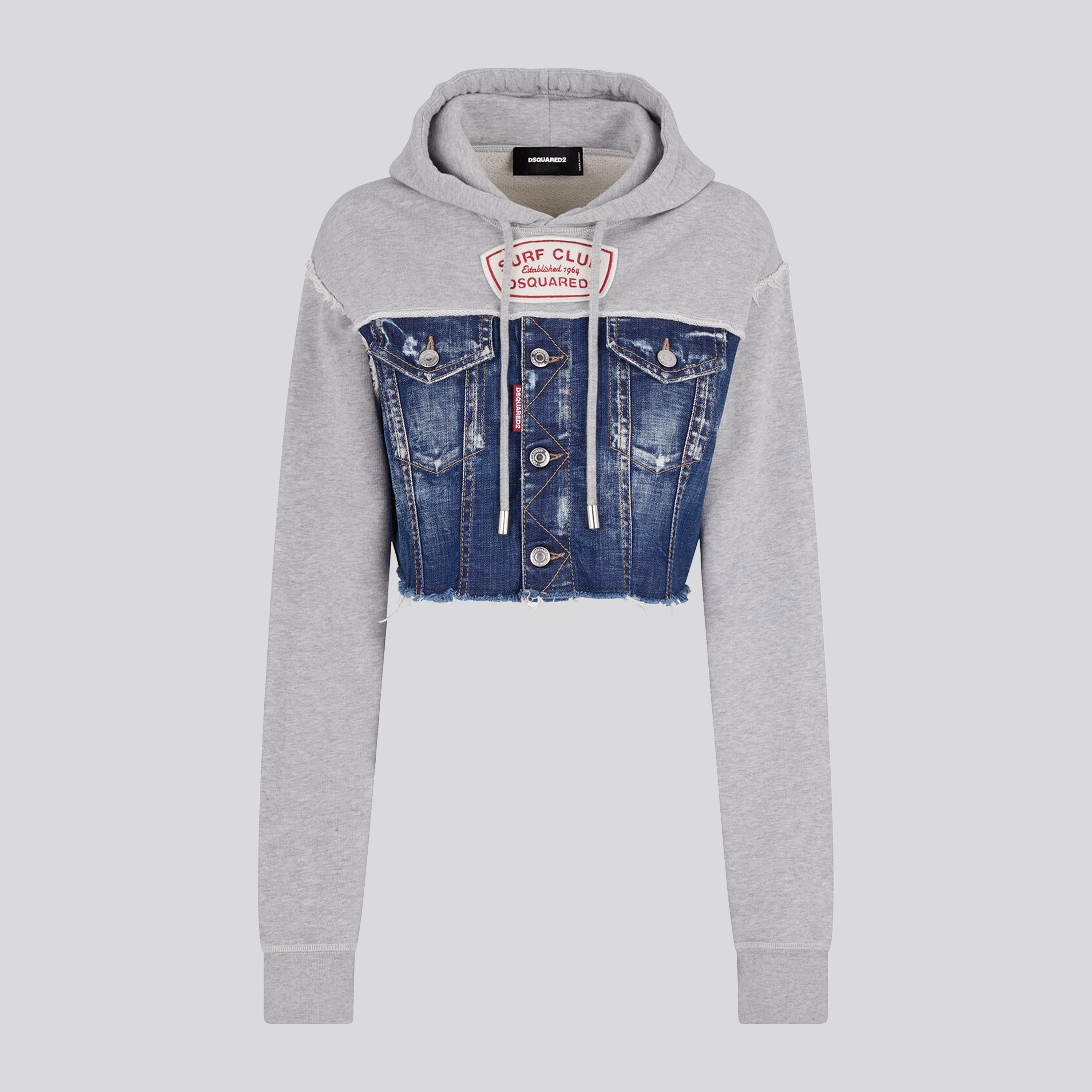 Buzo Tipo Hoodie Gris Dsquared2 Denim