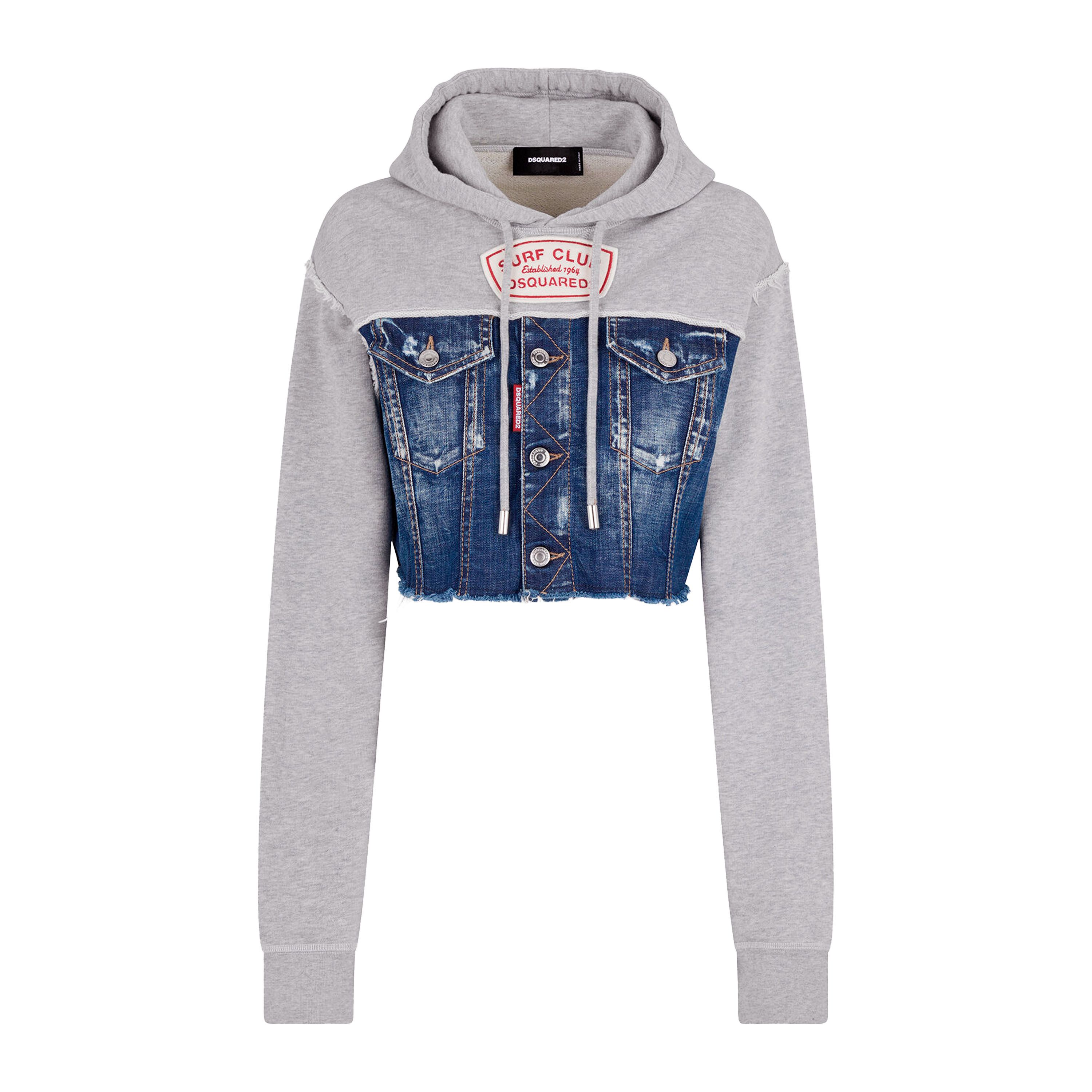 Buzo Tipo Hoodie Gris Dsquared2 Denim