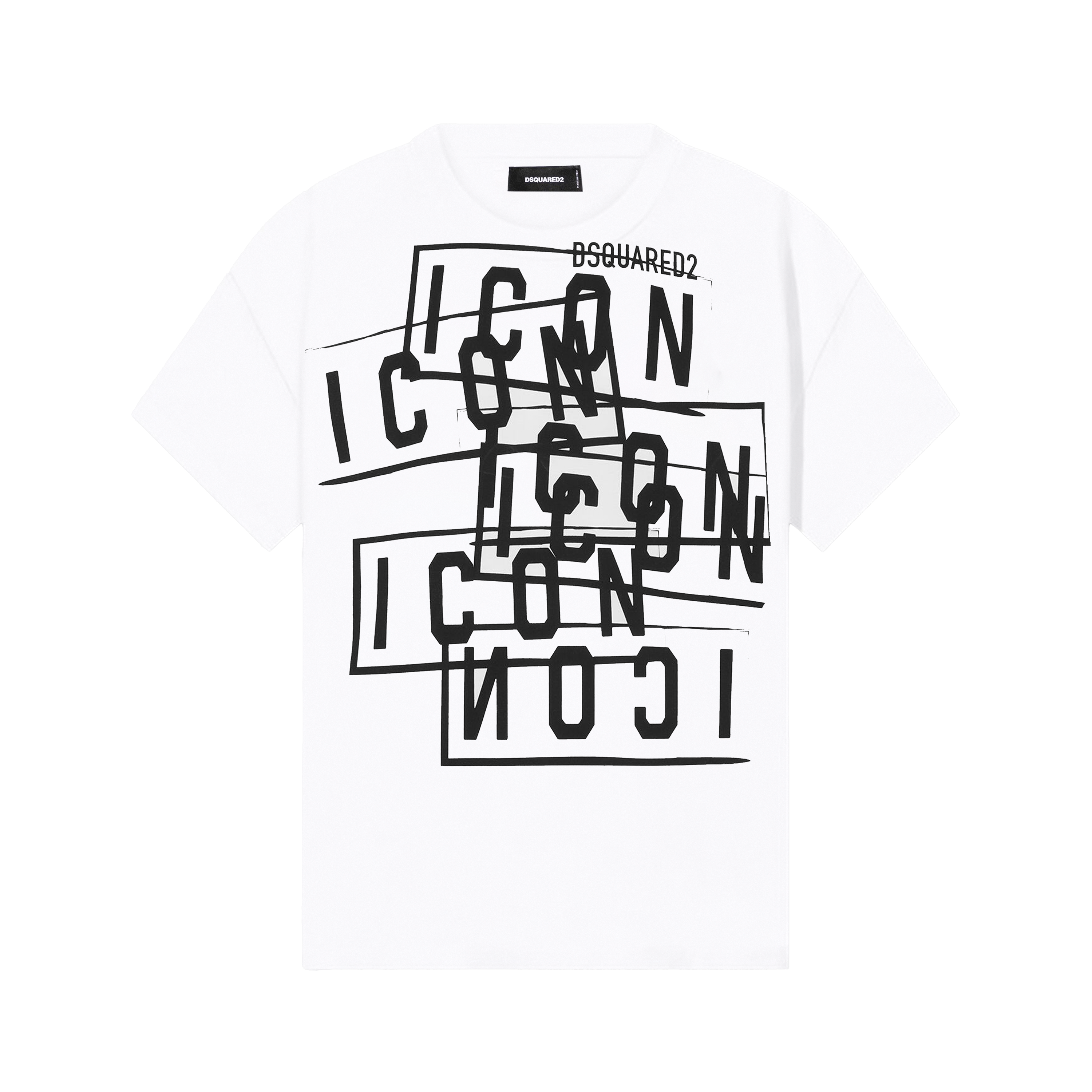Camiseta Blanca Dsquared2 Icon Stamps