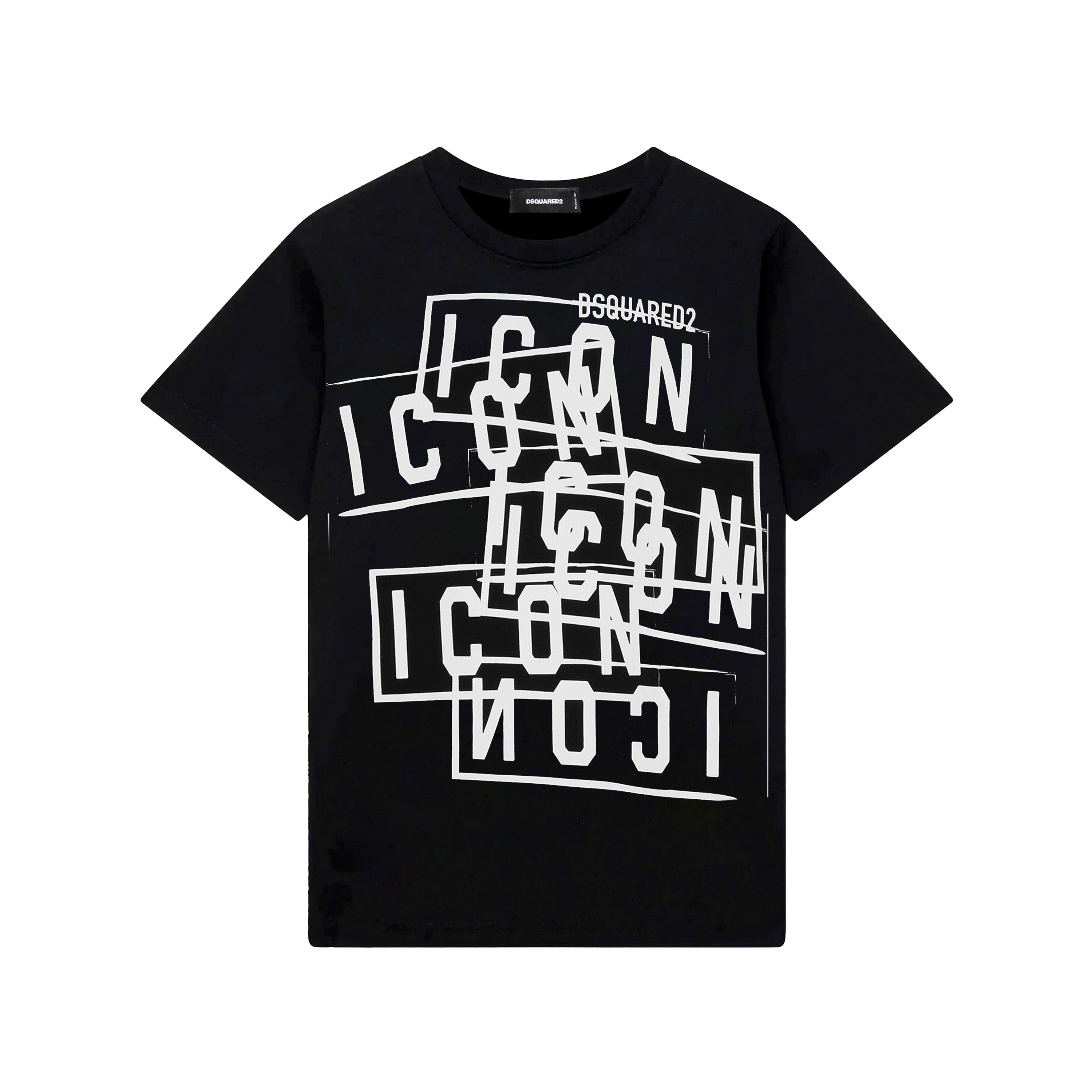 Camiseta Negra Dsquared2 Icon Stamps