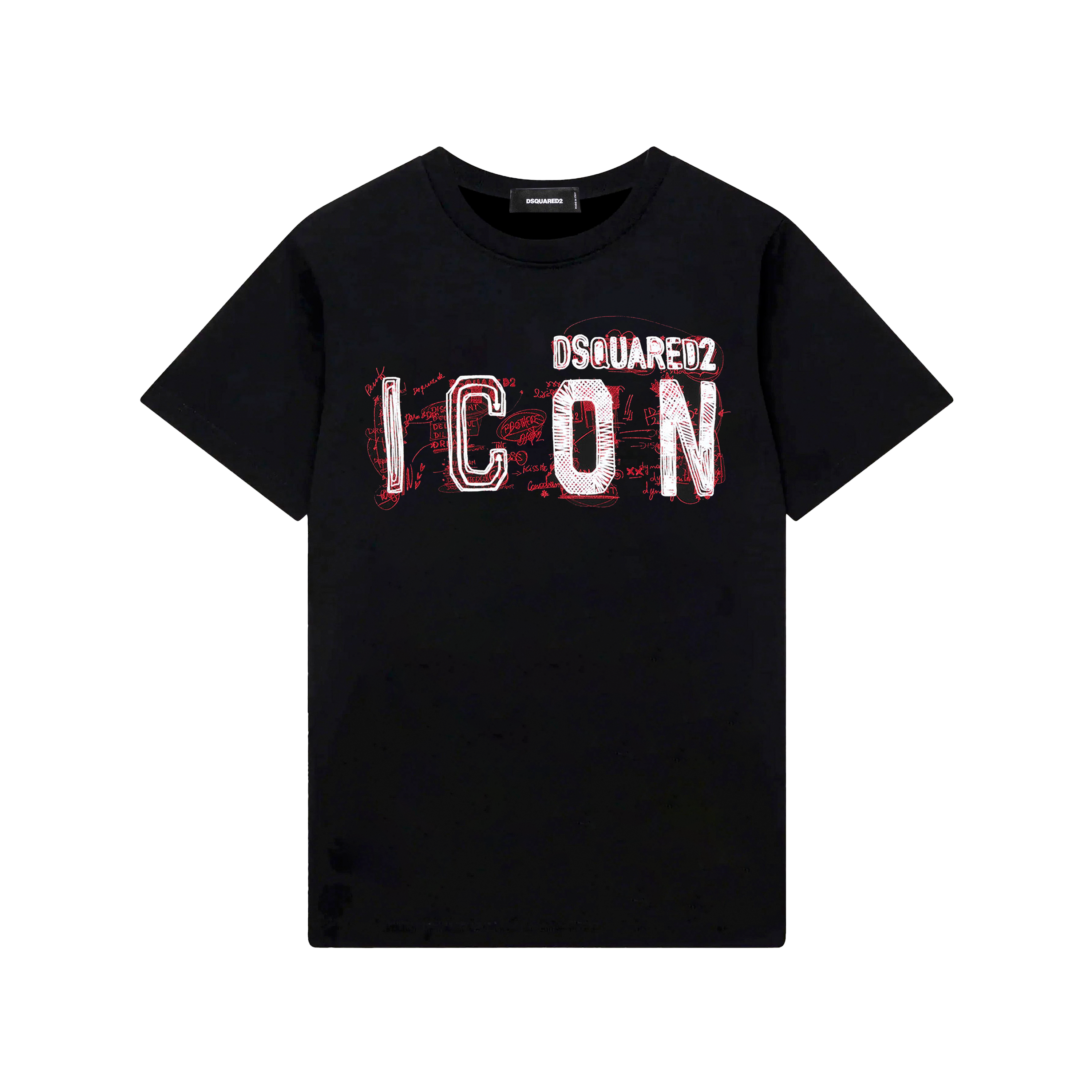 Camiseta Negra Dsquared2 Embroidered