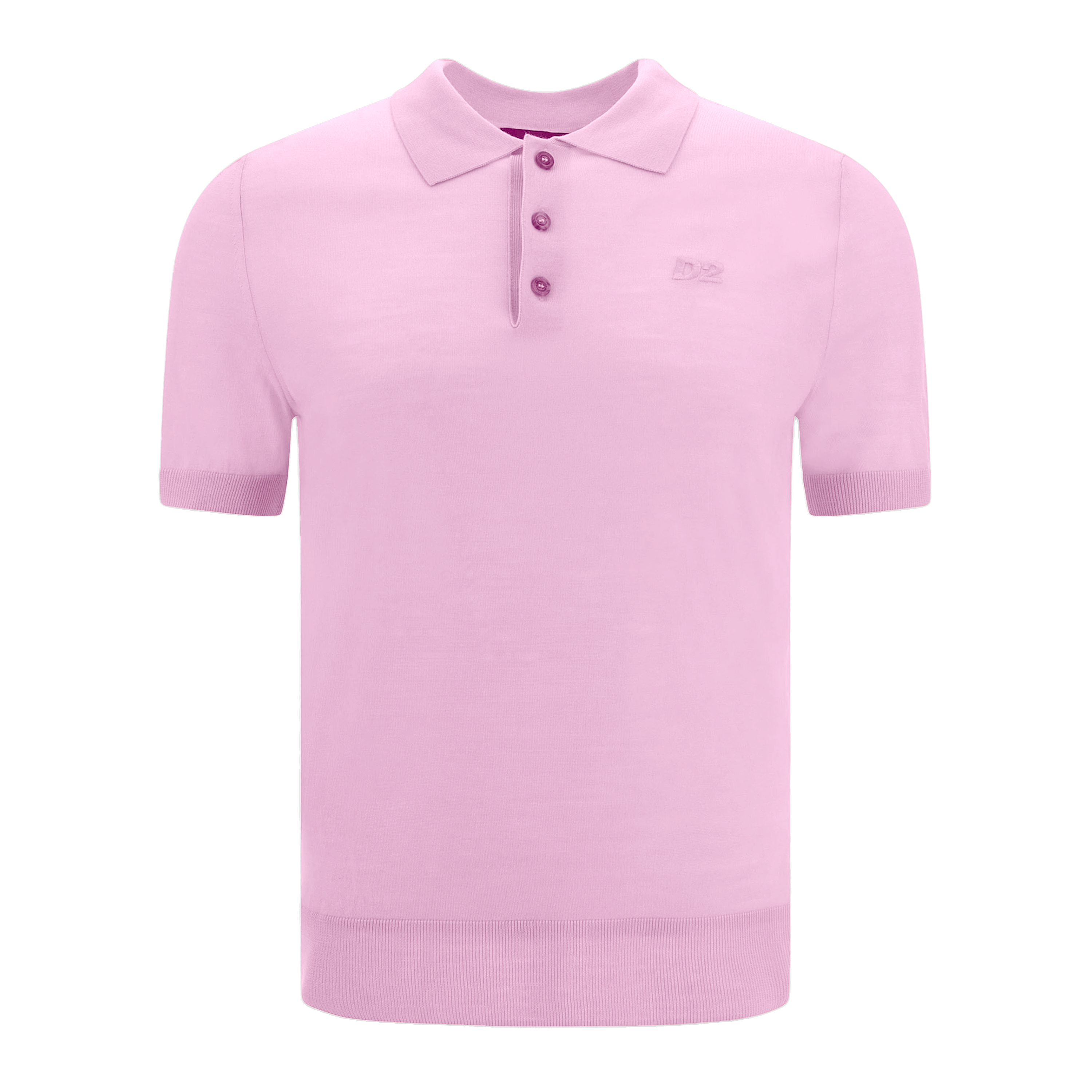 Camiseta Tipo Polo Rosada Dsquared2 Embroidered