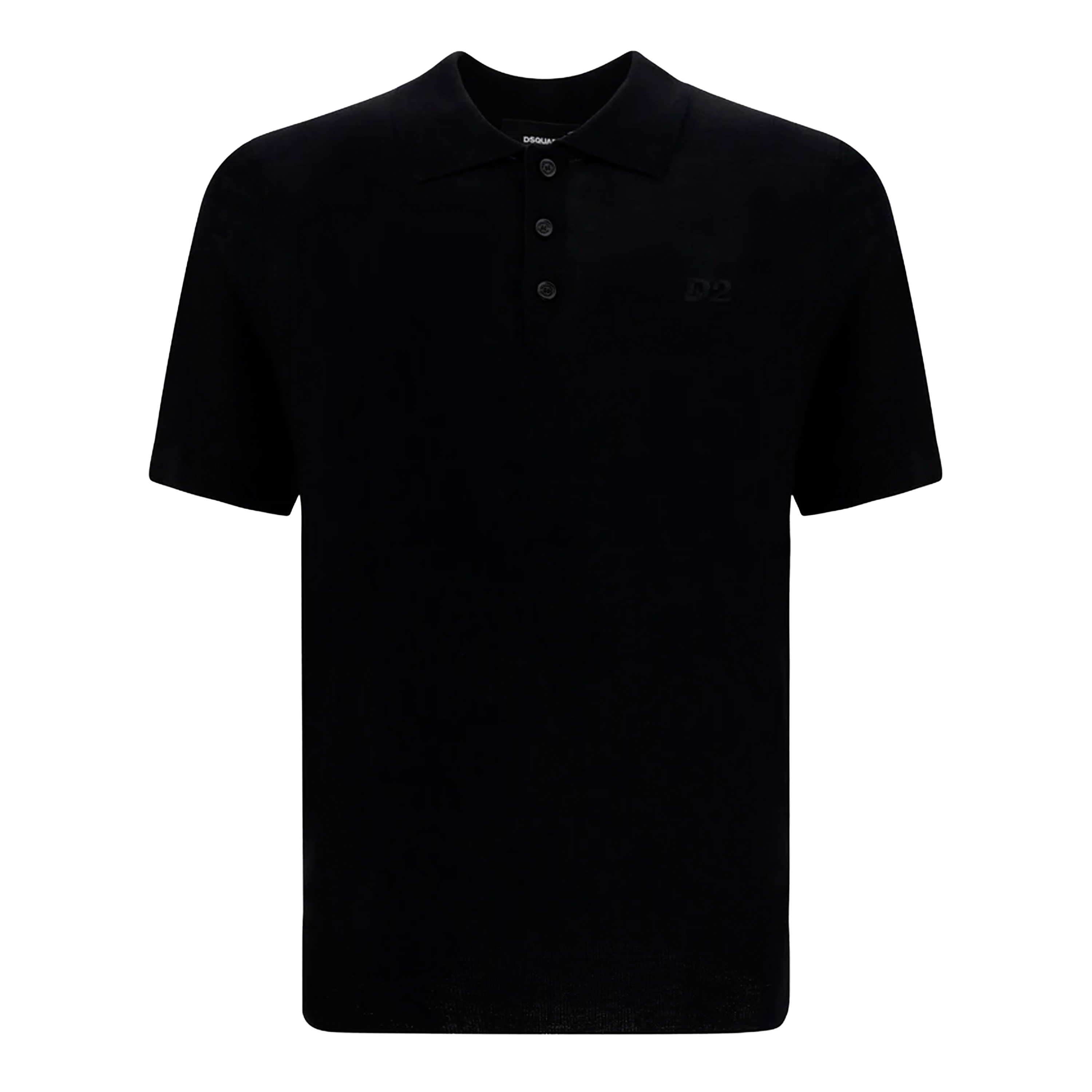 Camiseta Tipo Polo Negra Dsquared2 Embroidered