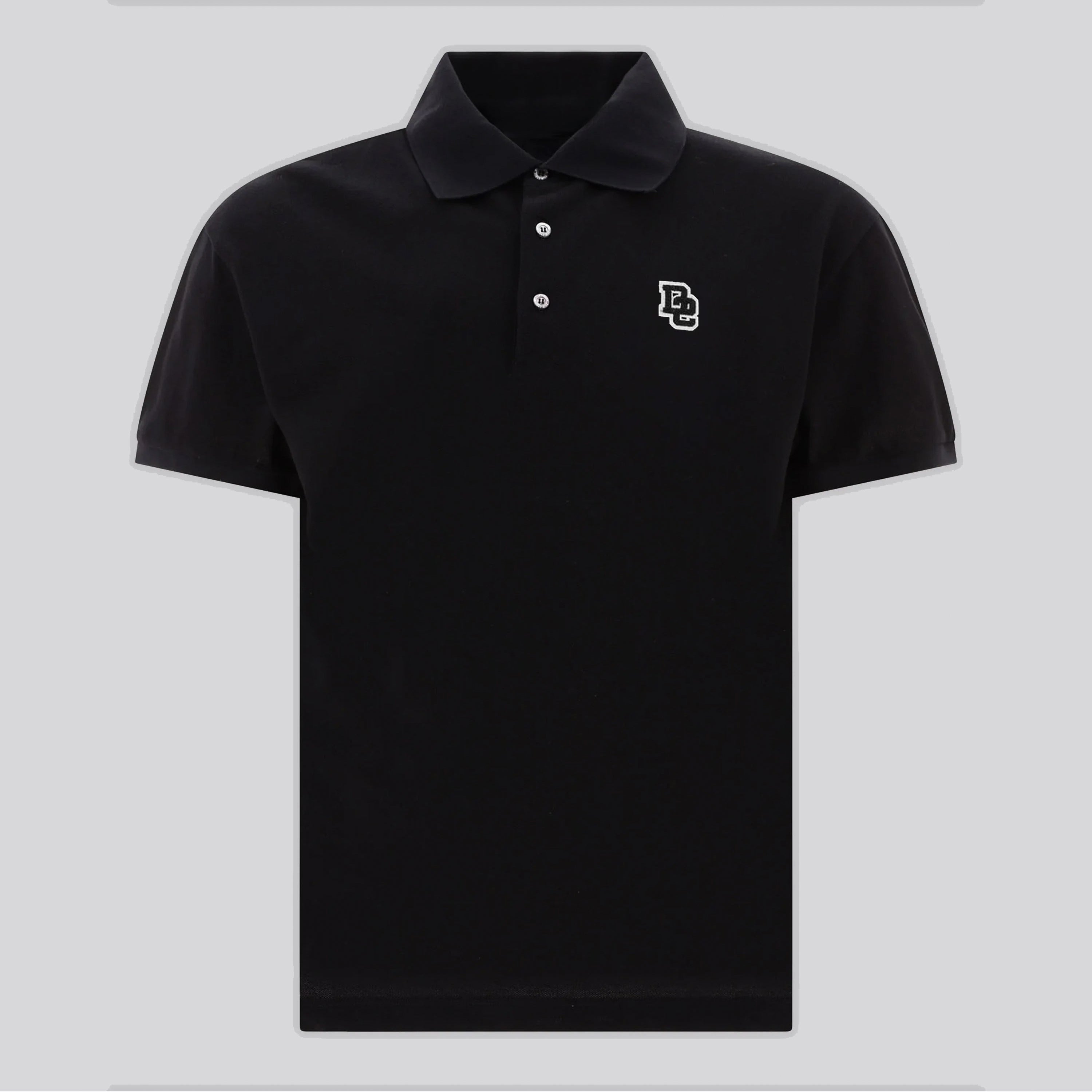 Camiseta Tipo Polo Negra Dsquared2 D2 Patch