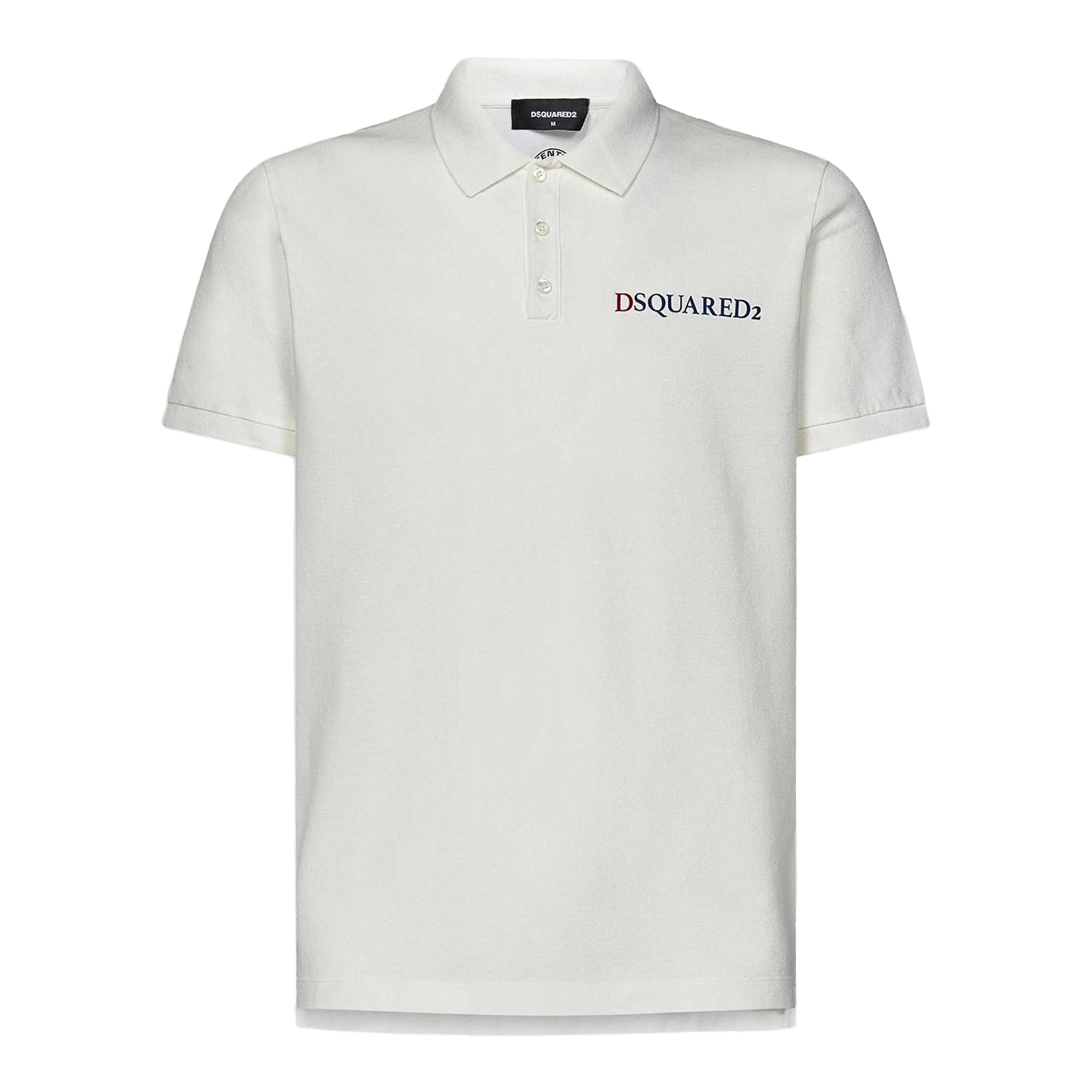 Camiseta Tipo Polo Blanca Dsquared2 Logo