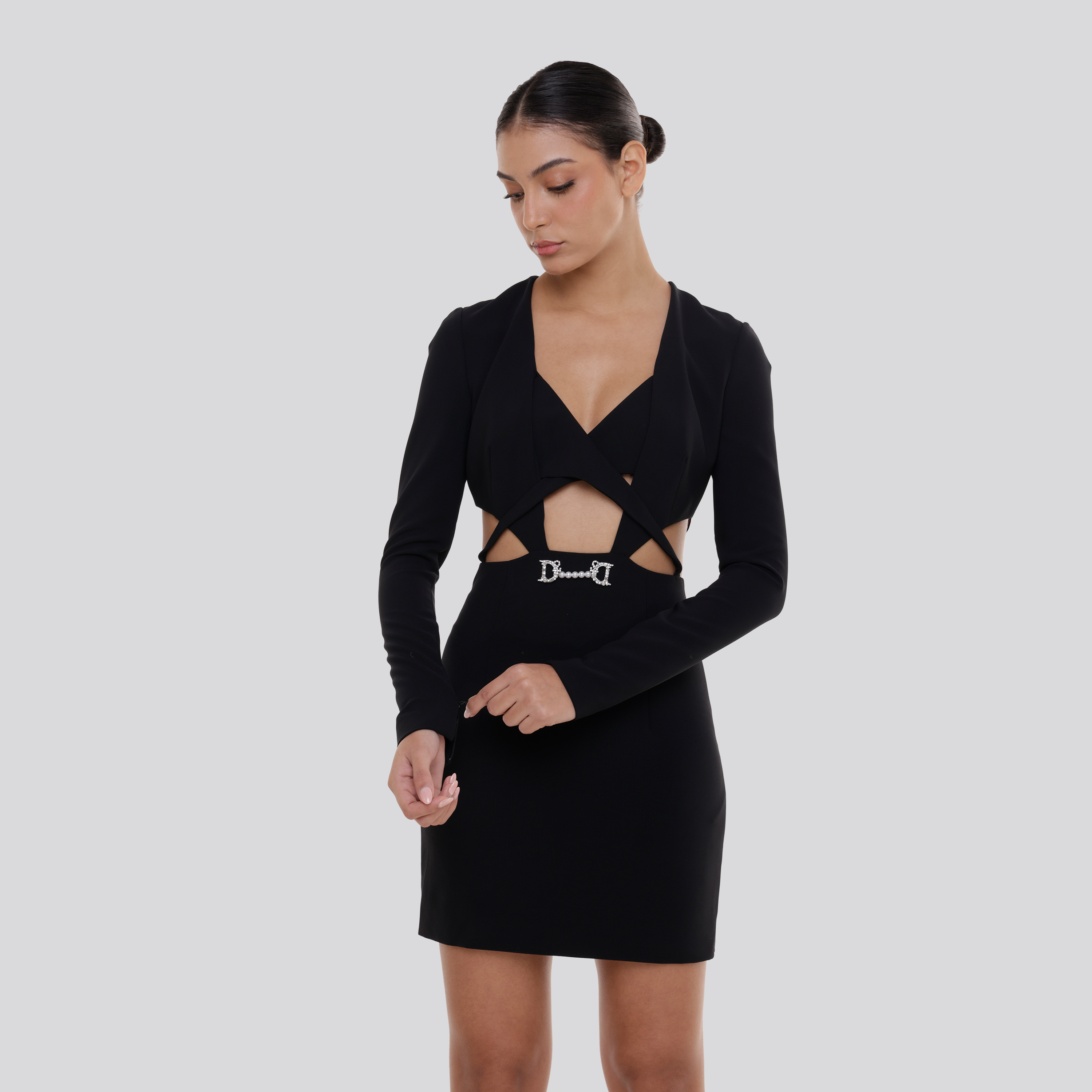 Vestido Negro Dsquared2 Double D2