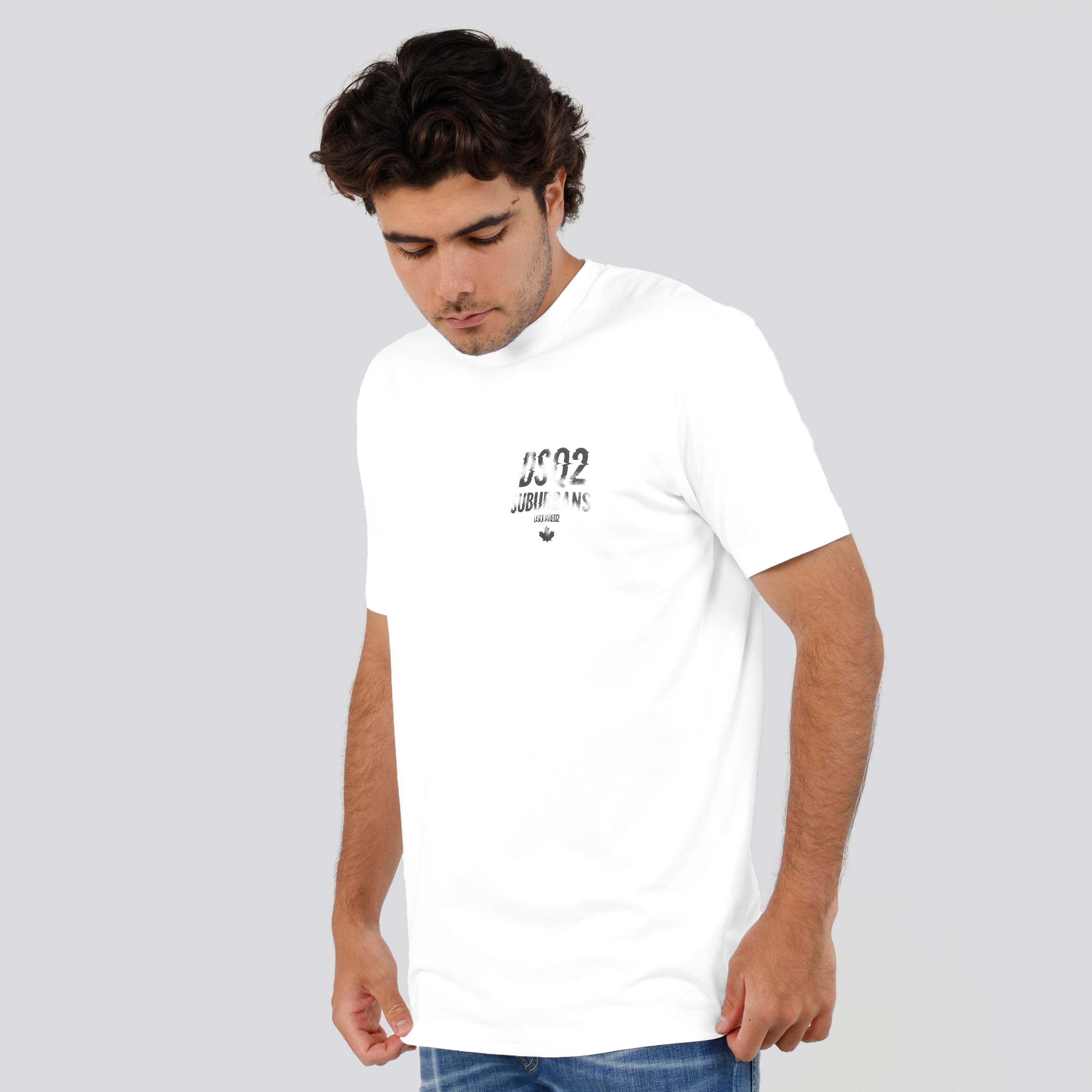 Camiseta Blanca Dsquared2 Dsq2 Chest Suburbans