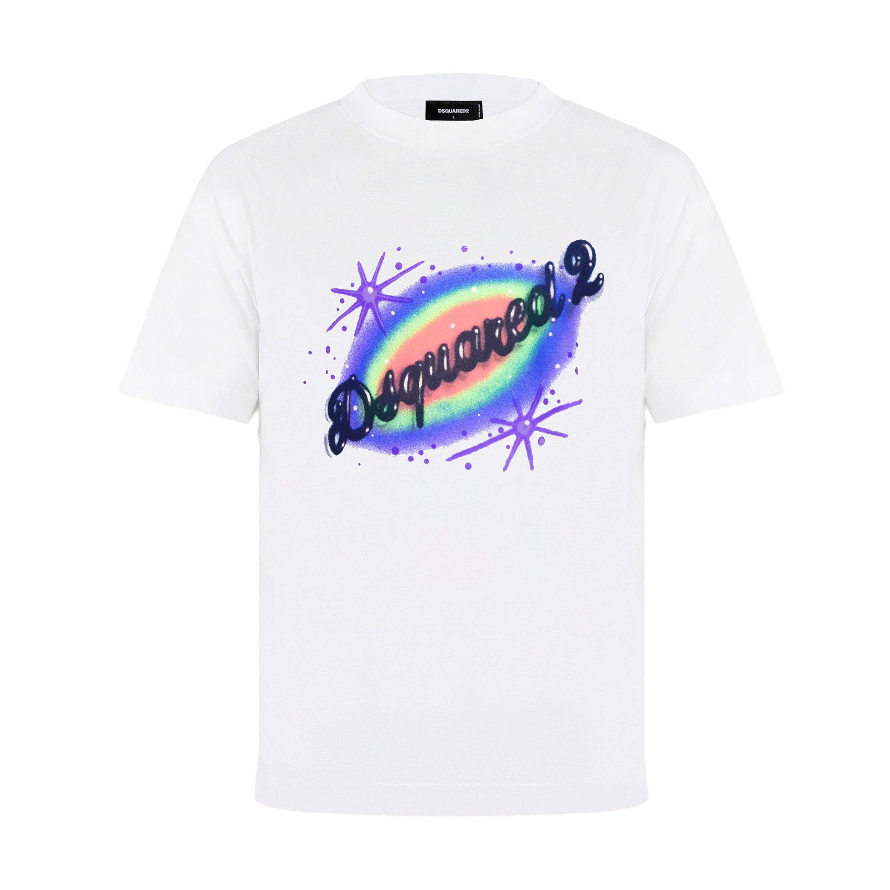 Camiseta Blanca Dsquared2 Multicolor Logo
