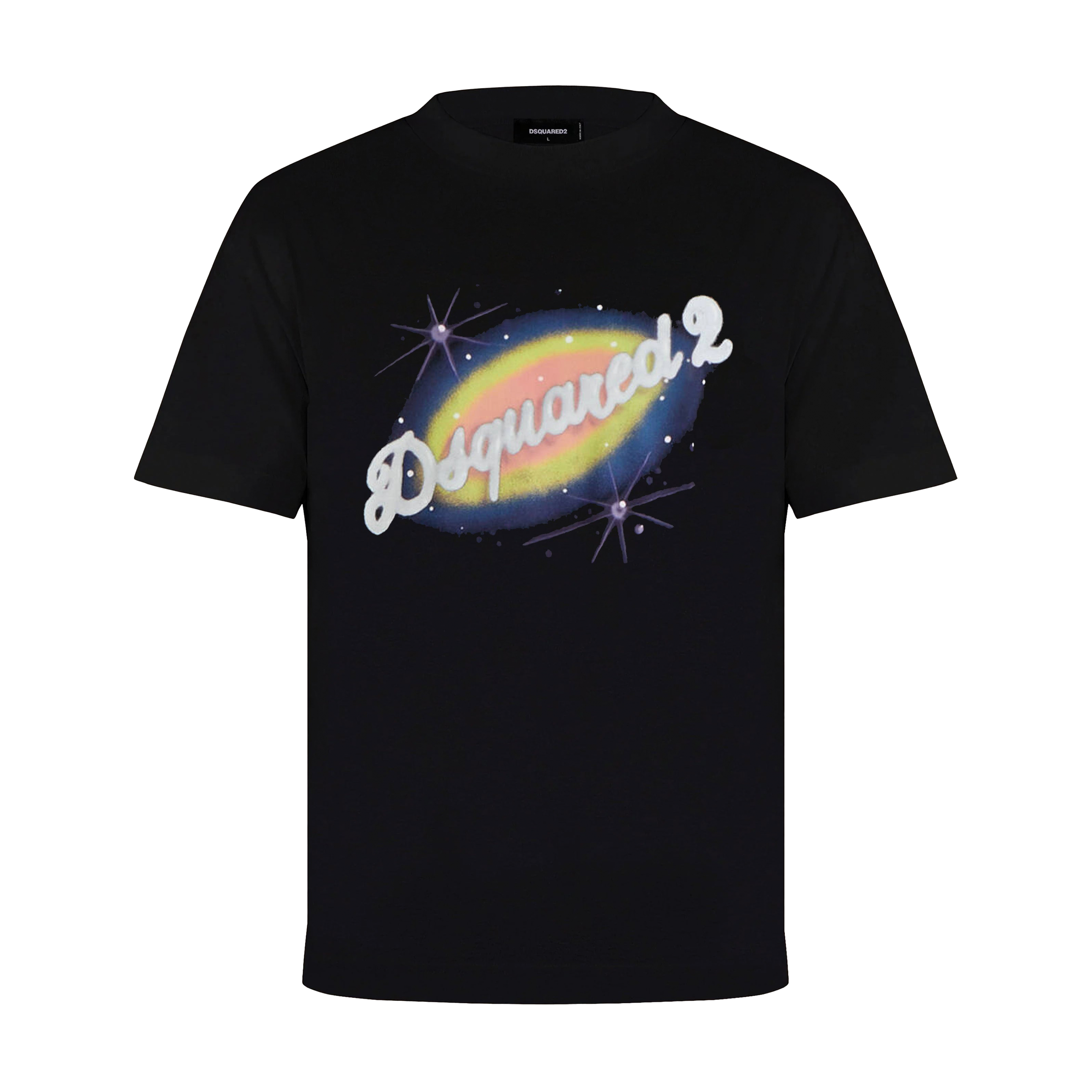 Camiseta Negra Dsquared2 Multicolor Logo