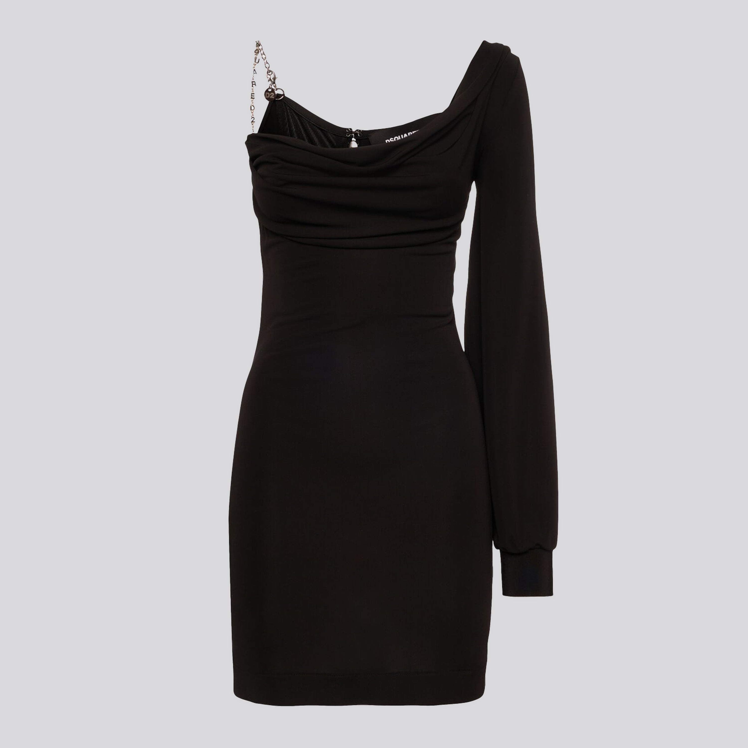 Vestido Negro Dsquared2 One Sleeve