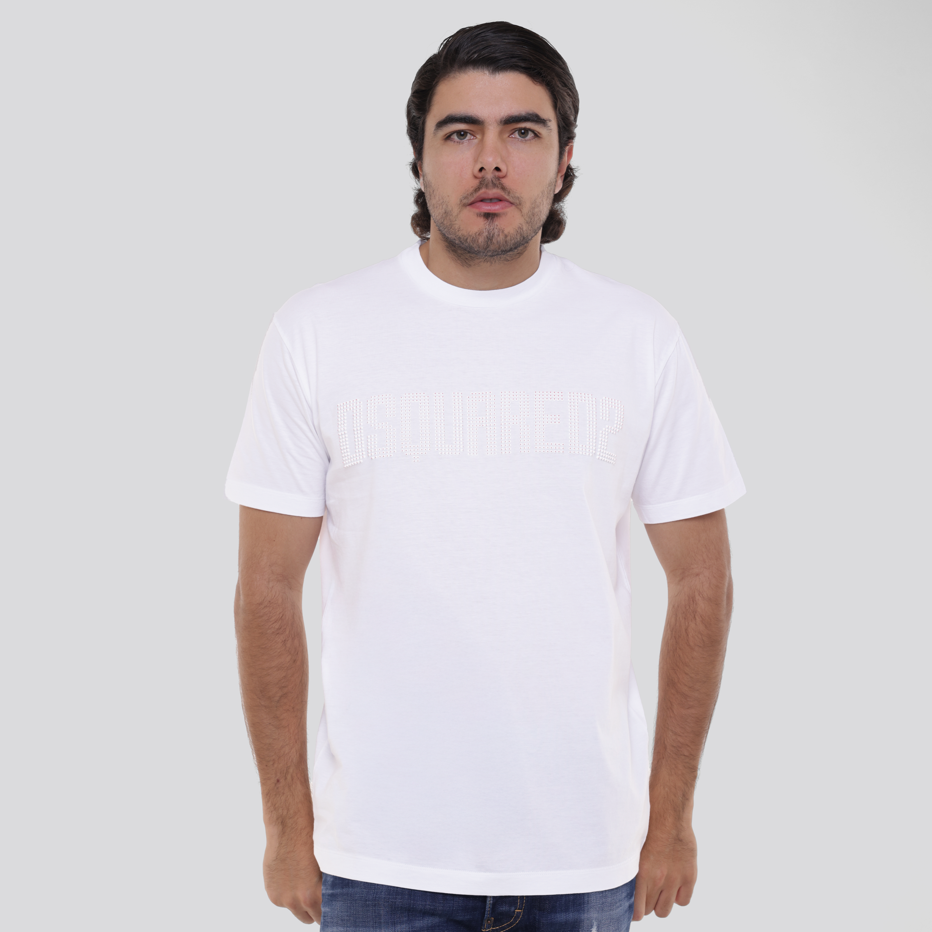 Camiseta Blanca Dsquared2 Crystal Logo