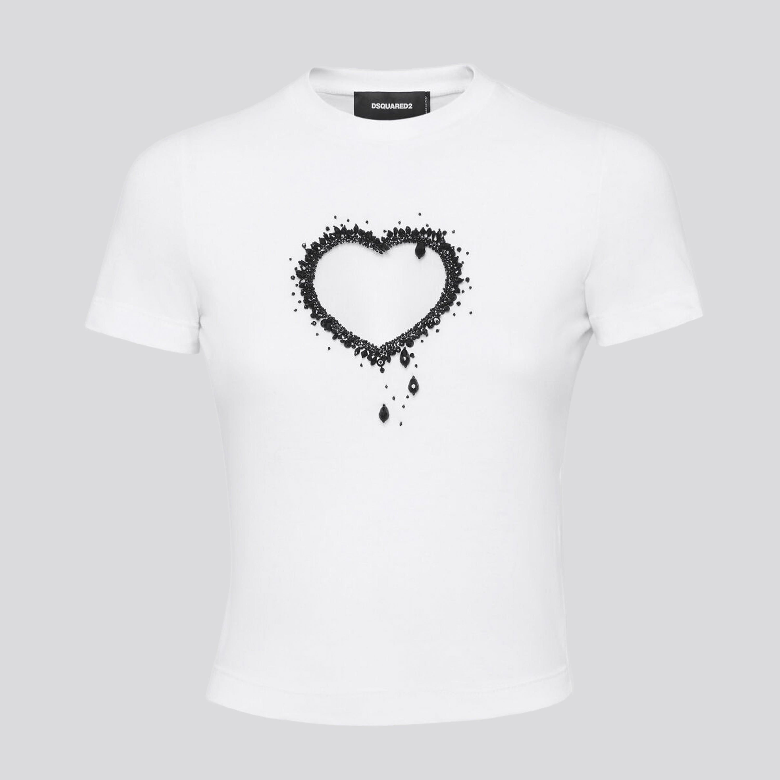 Camiseta Blanca Dsquared2 Heart