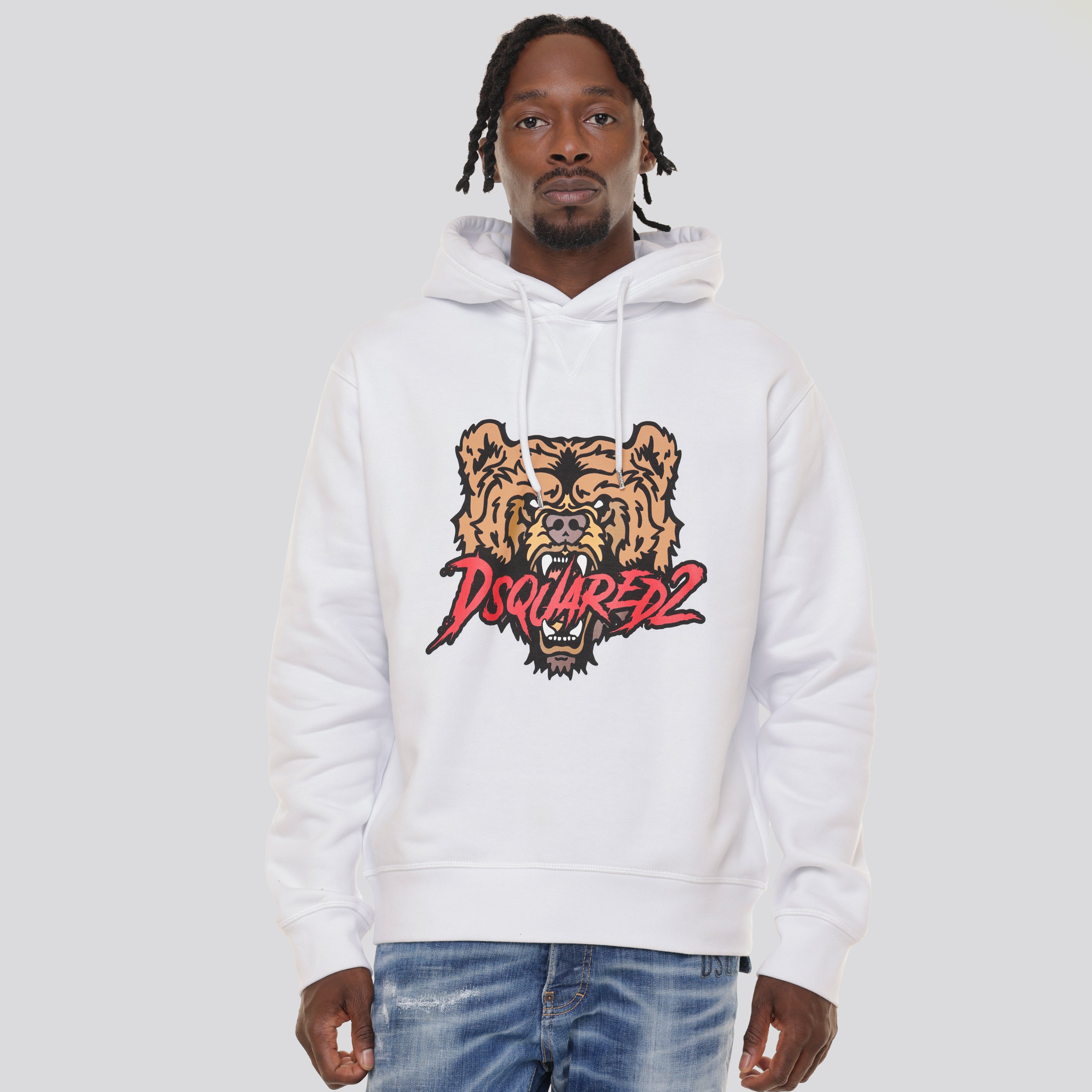 Buzo Tipo Hoodie Blanco Dsquared2 Tiger