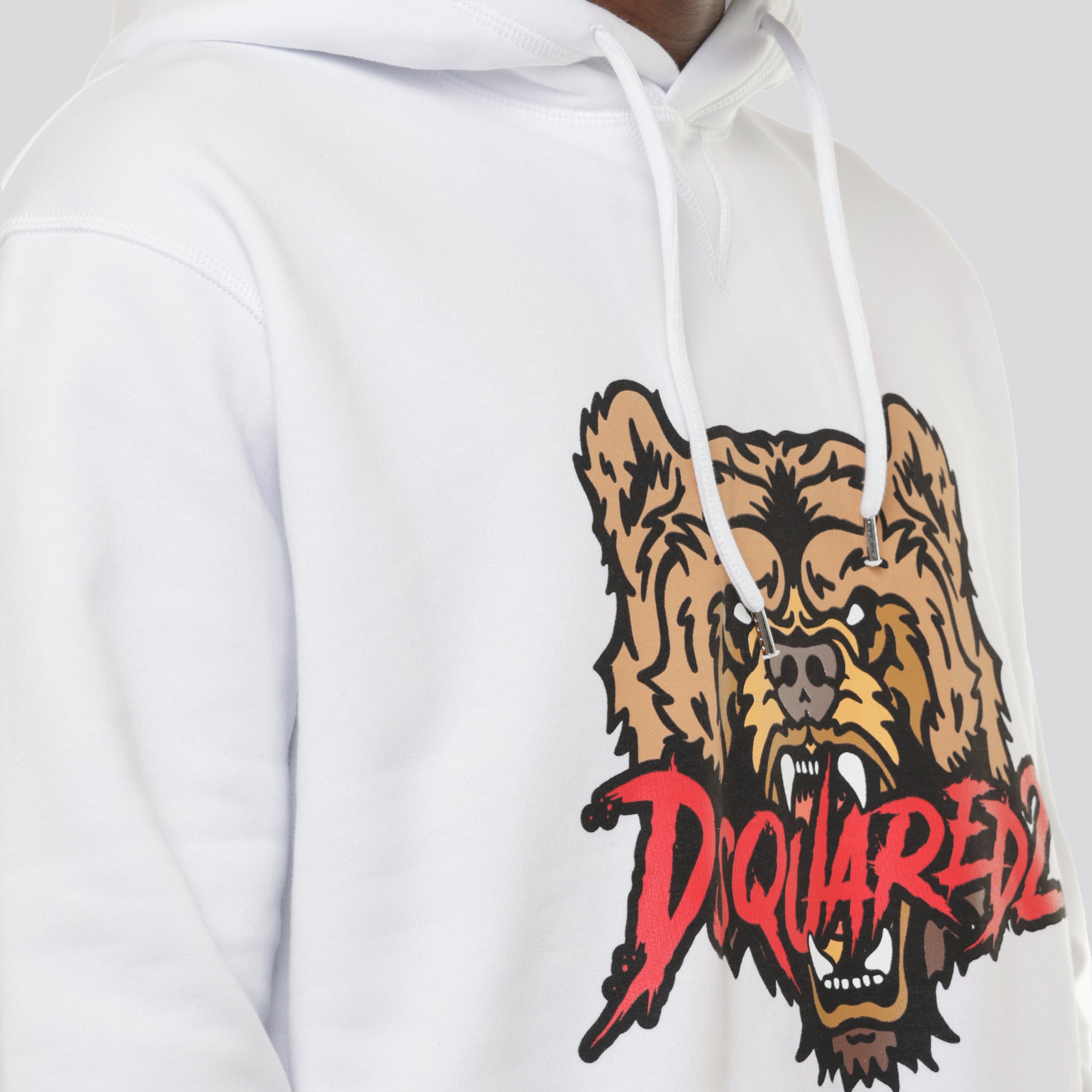 Buzo Tipo Hoodie Blanco Dsquared2 Tiger
