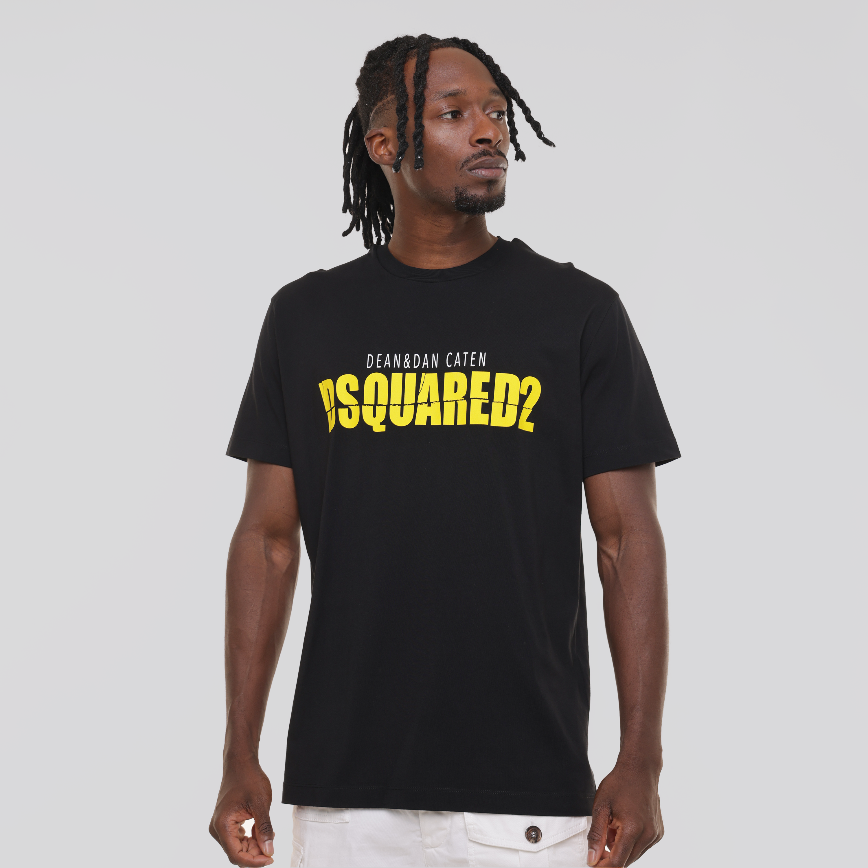 Camiseta Negra Dsquared2 Amarillo Dan