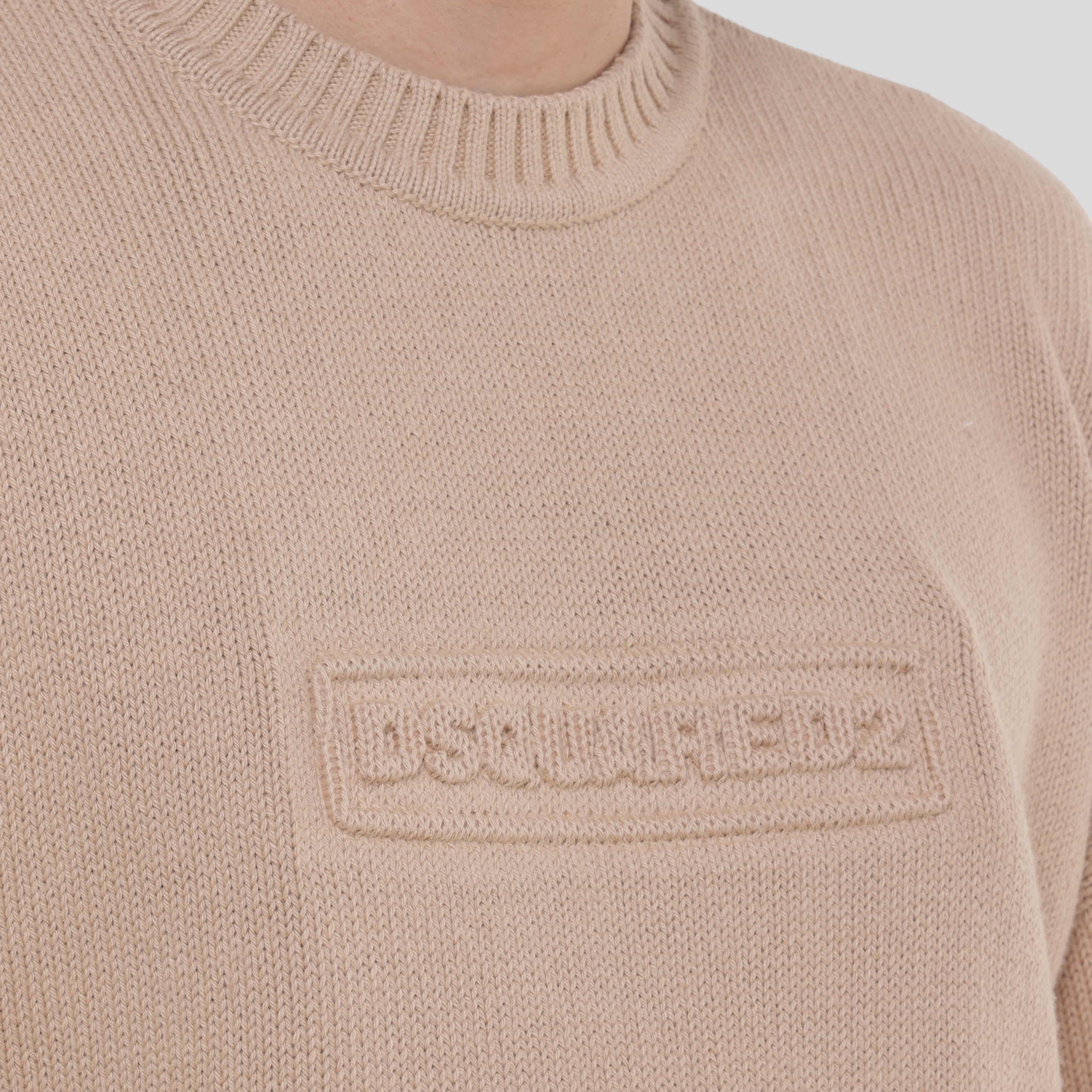 Buzo Beige Dsquared2 Logo