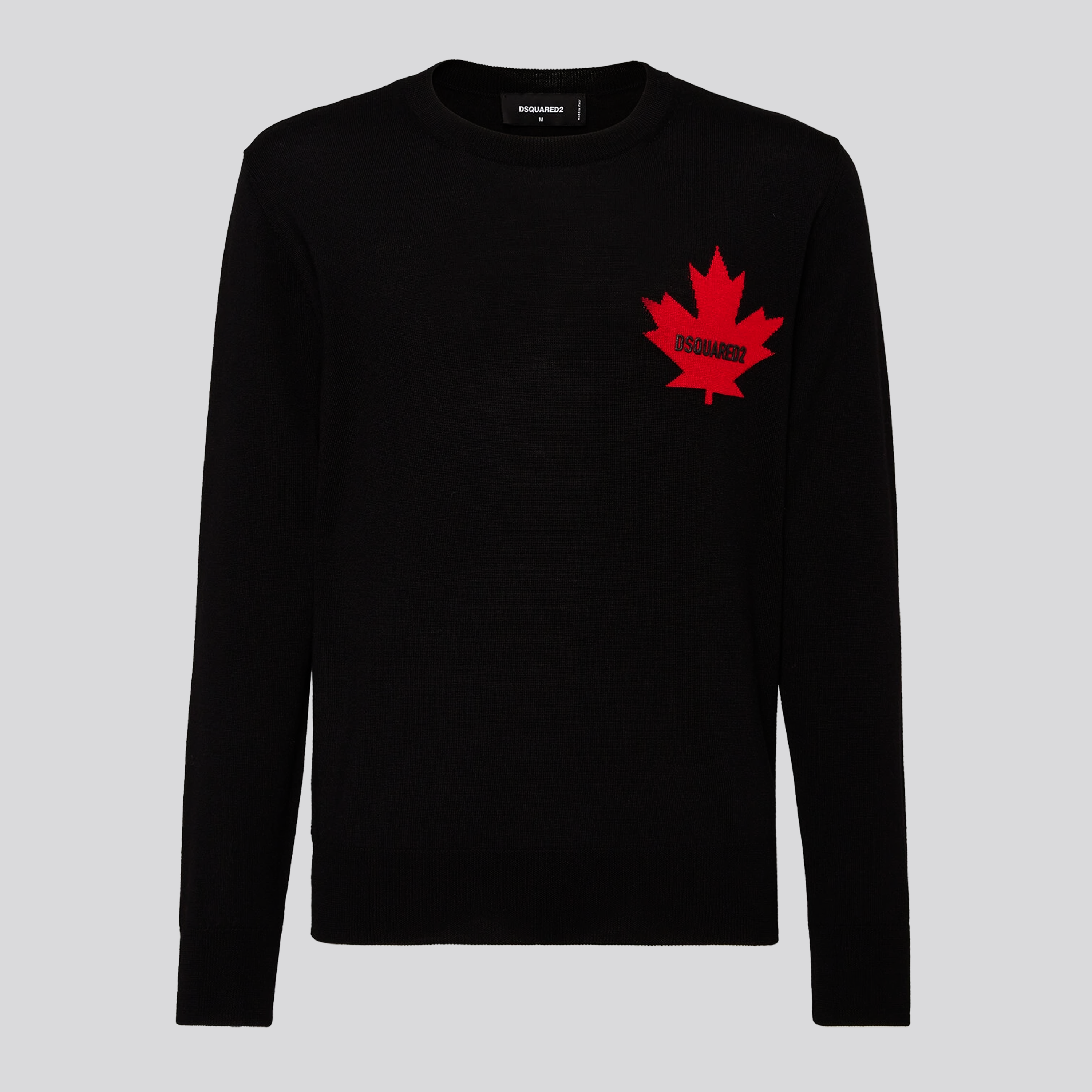 Buzo Negro Dsquared2 Leaf Logo