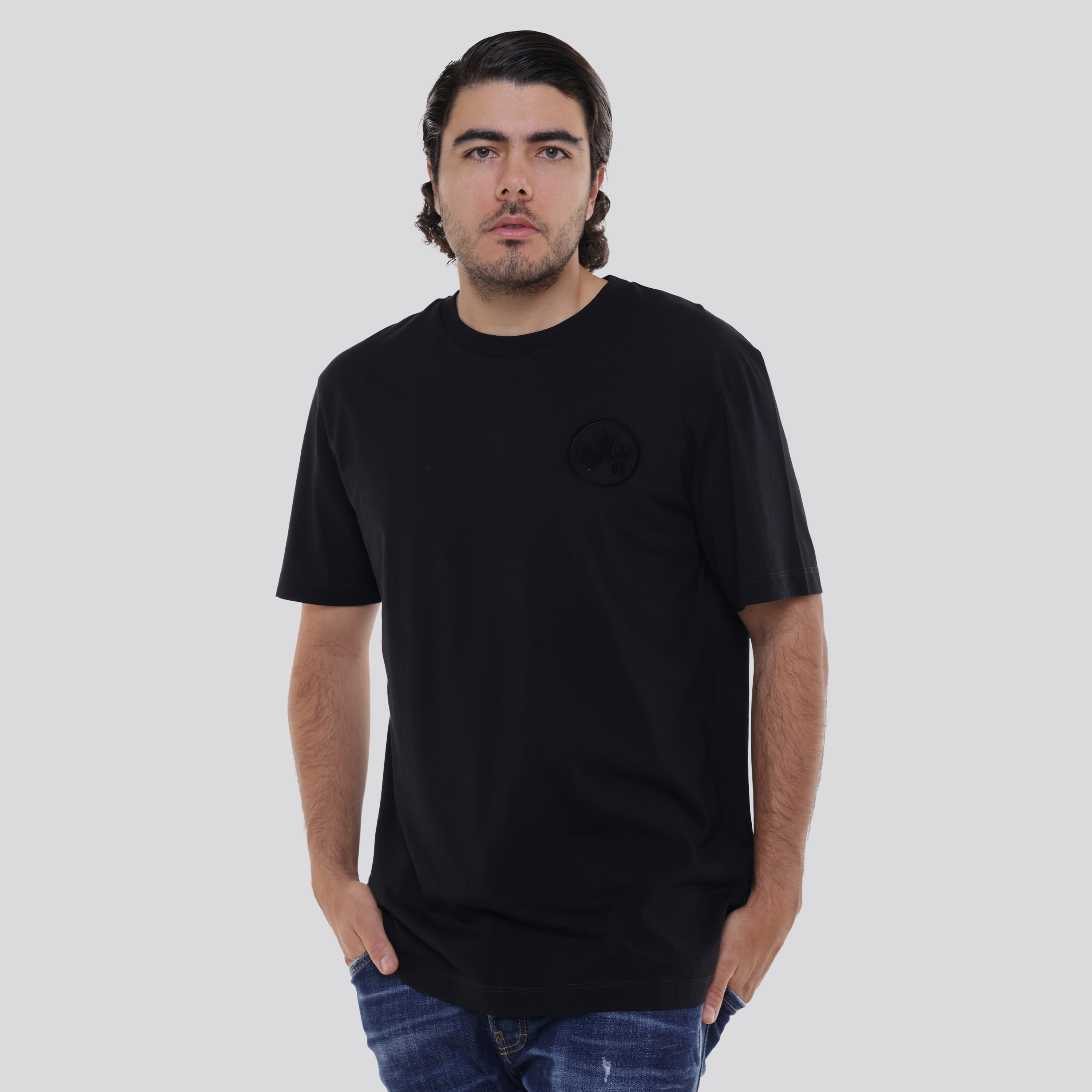 Camiseta Negra Dsquared2 Leaf