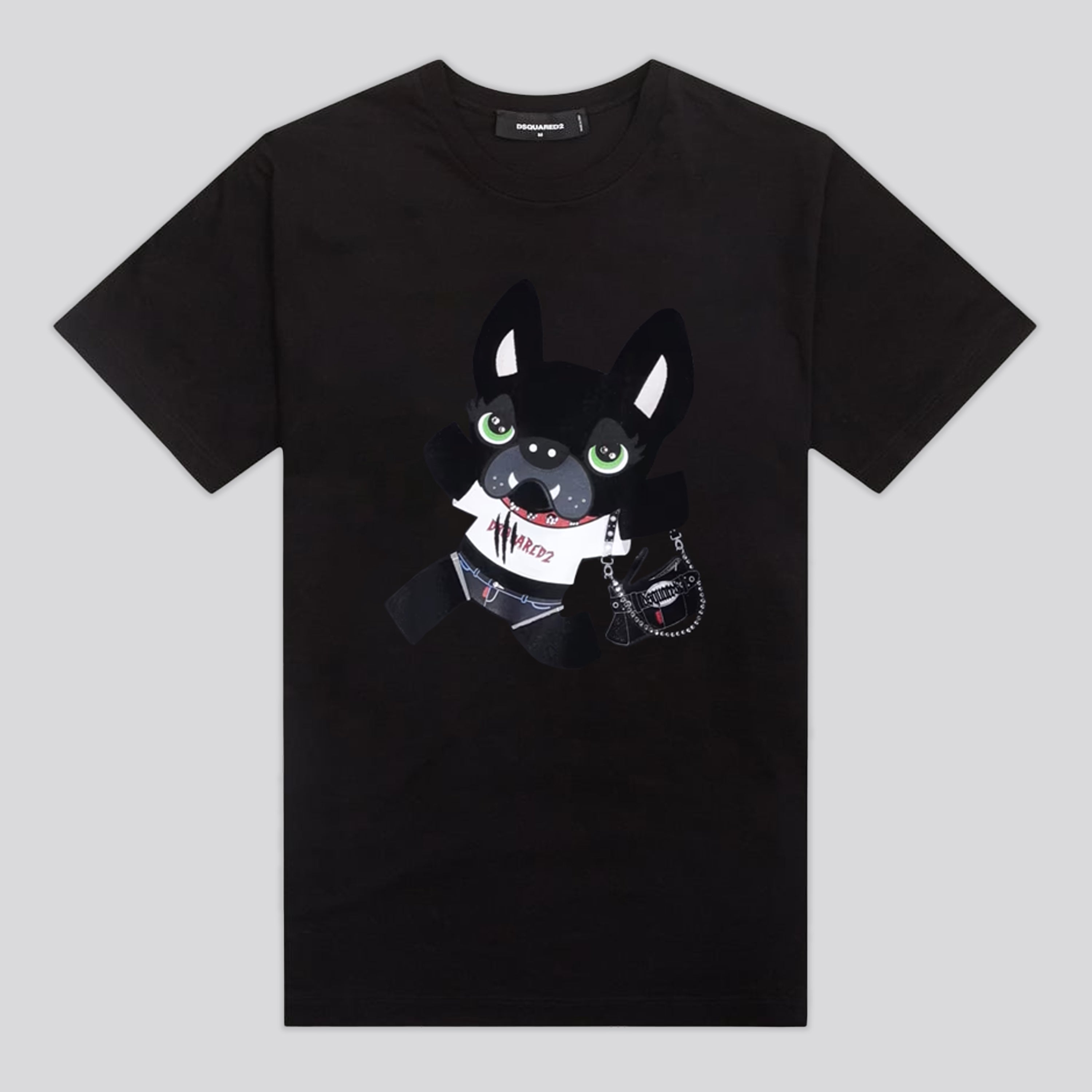 Camiseta Negra Dsquared2 Dog Print