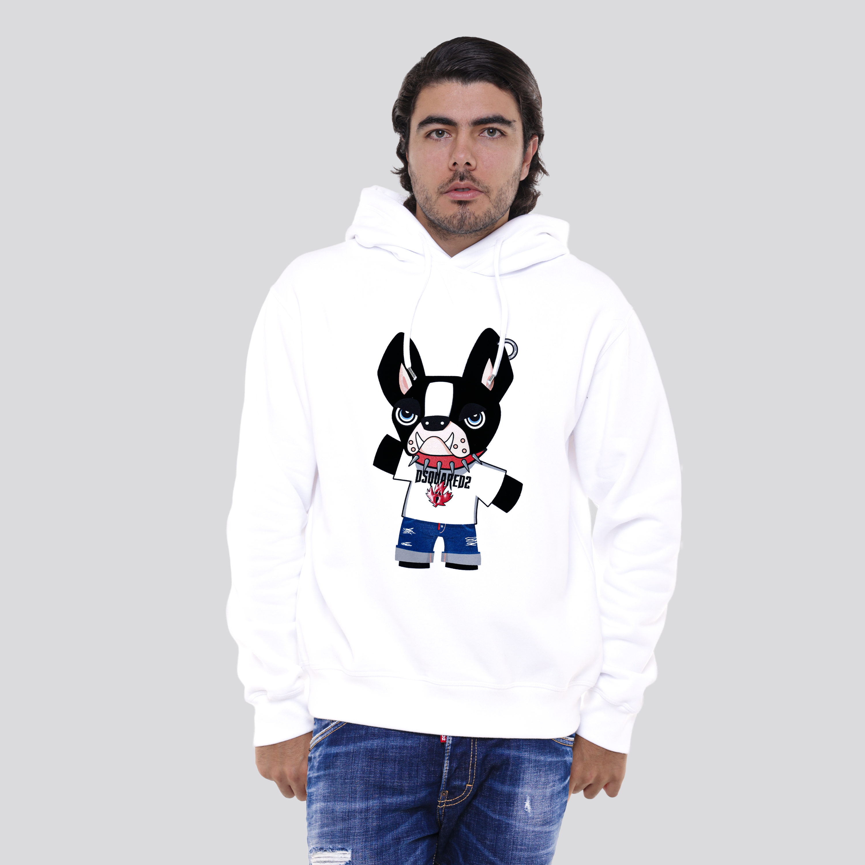 Buzo Tipo Hoodie Blanco Dsquared2 Dog