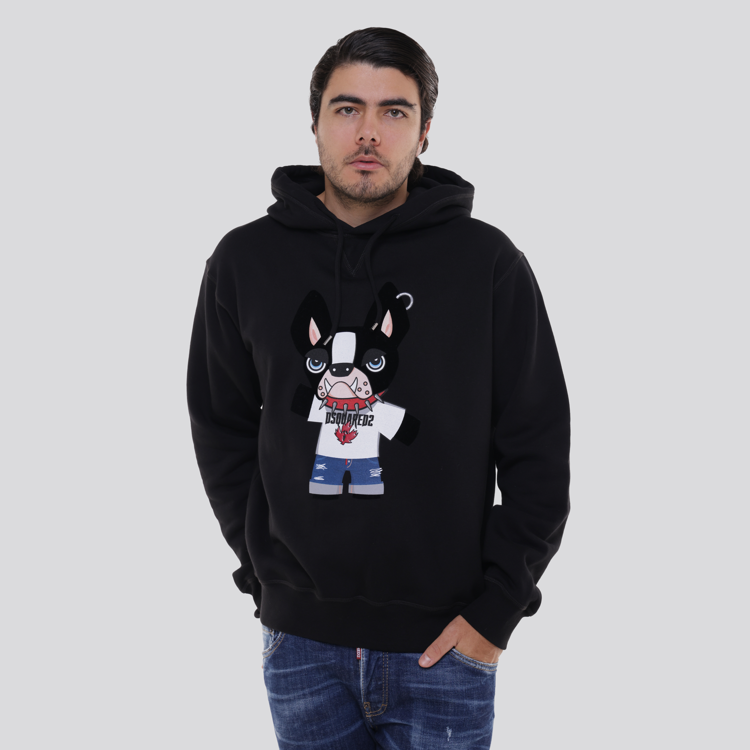 Buzo Tipo Hoodie Negro Dsquared2 Dog