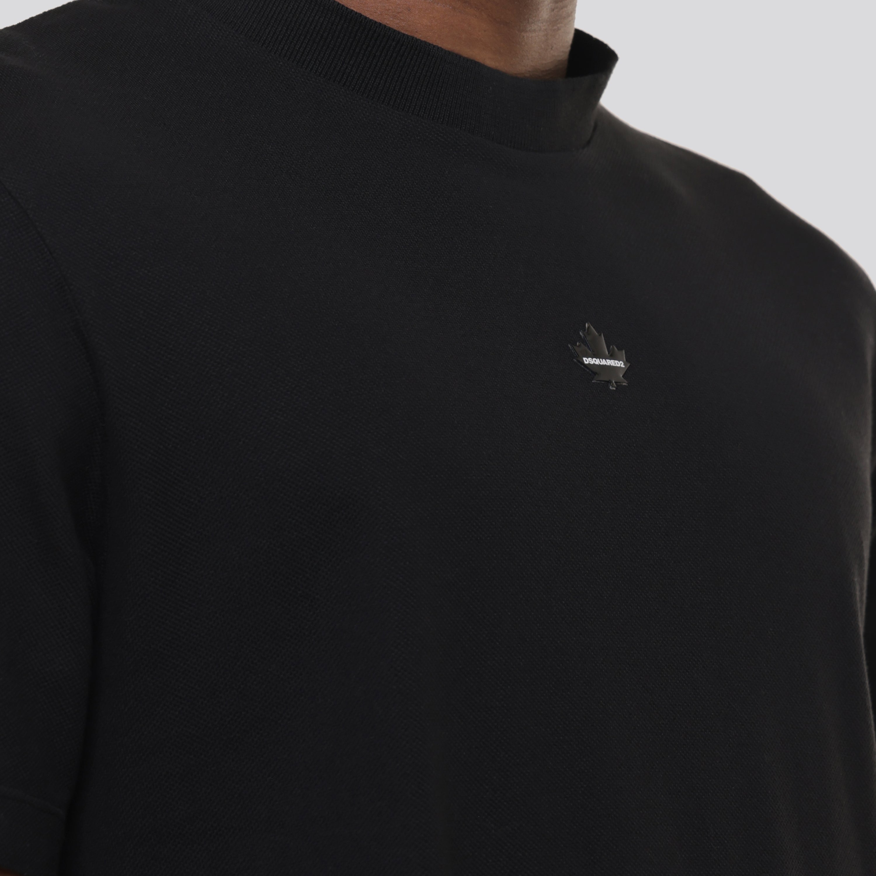 Camiseta Negra Dsquared2 Leaf