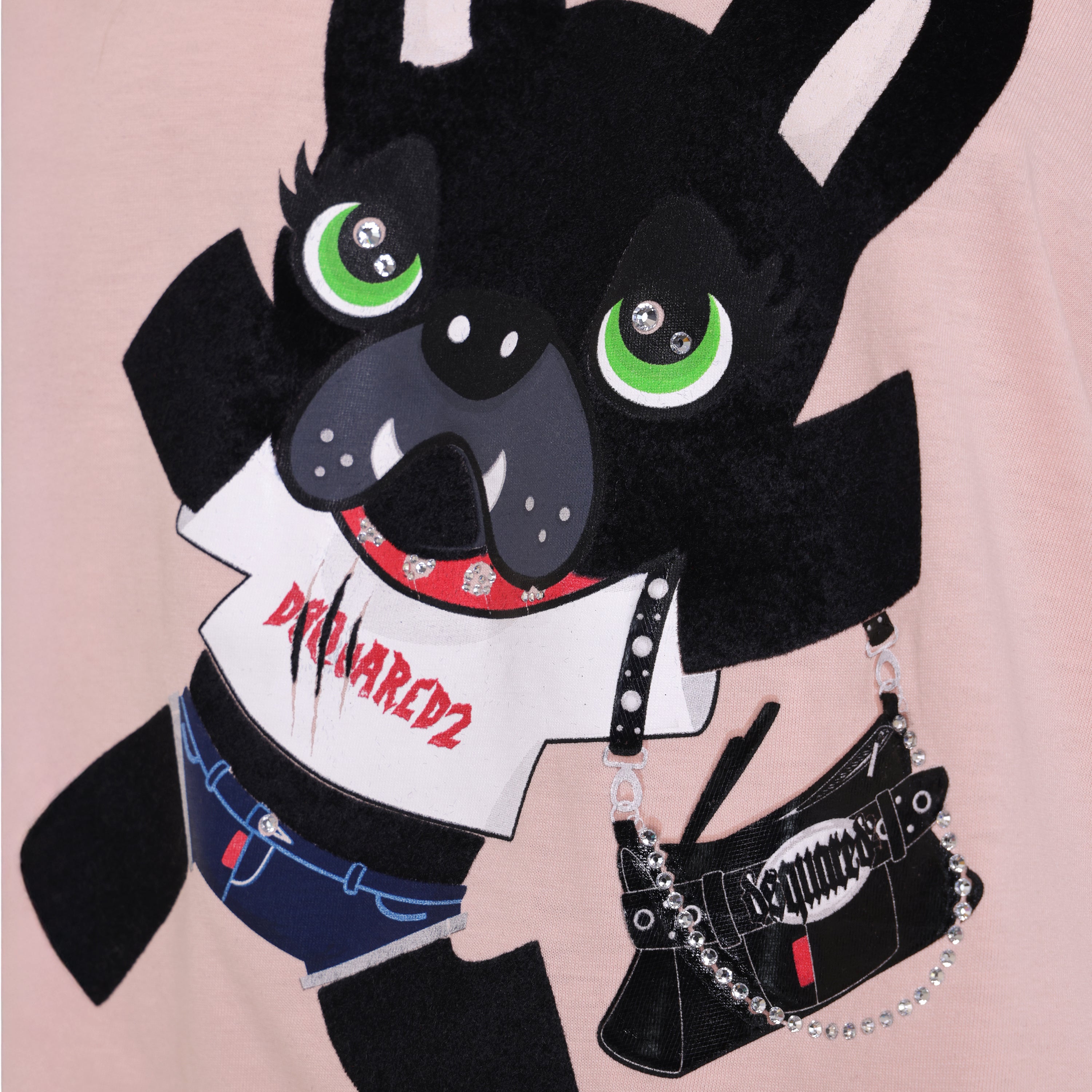 Camiseta Rosa Dsquared2 Dog Print