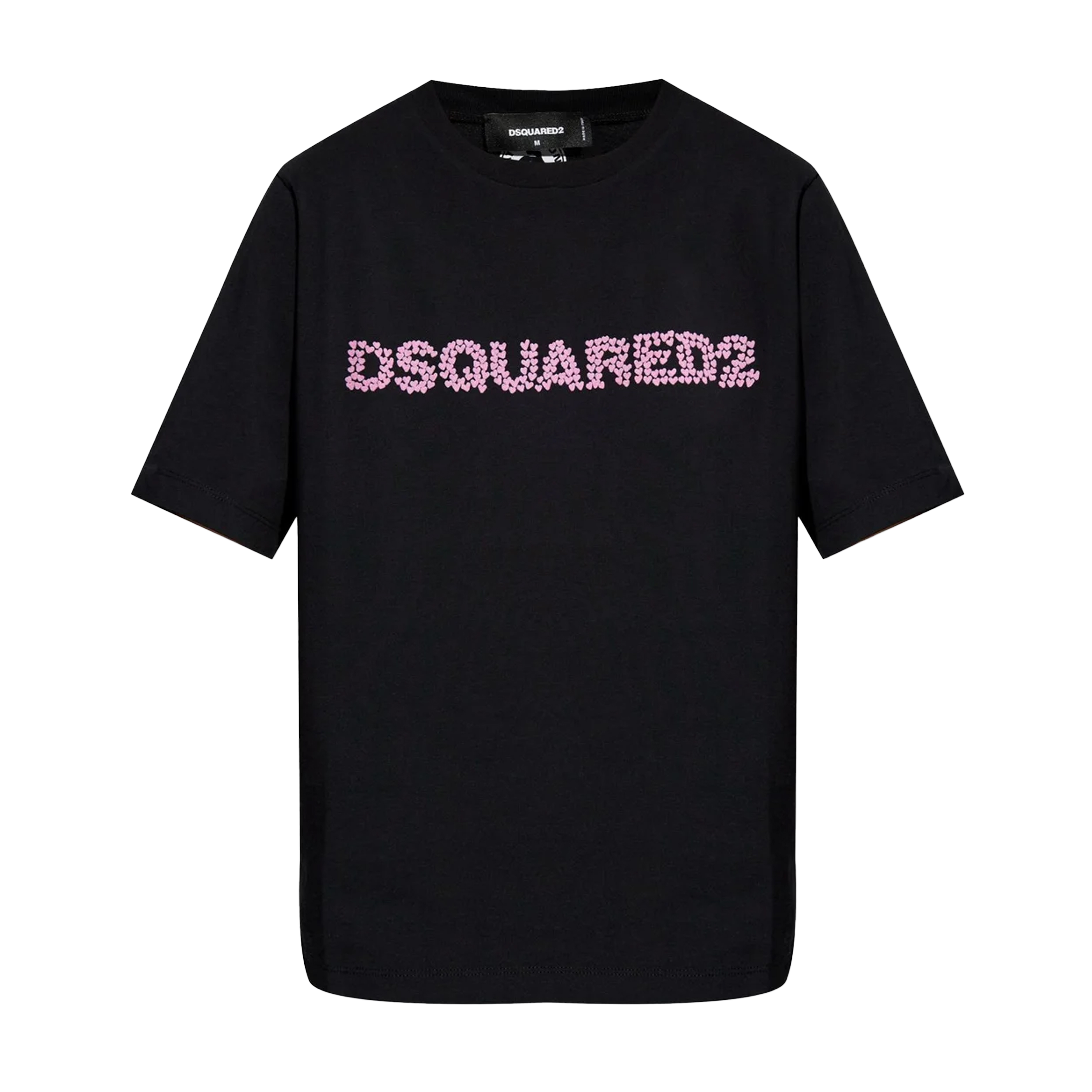Camiseta Negra Dsquared2 Pink Crystals