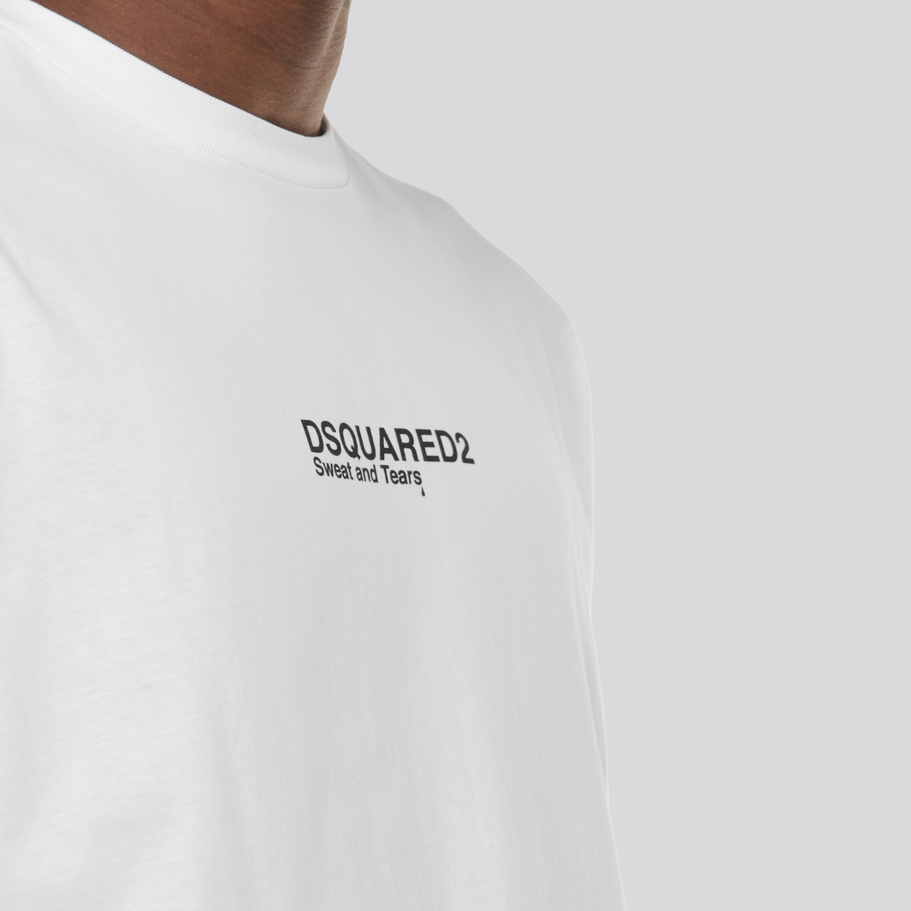 Camiseta Blanca Dsquared2 Tears