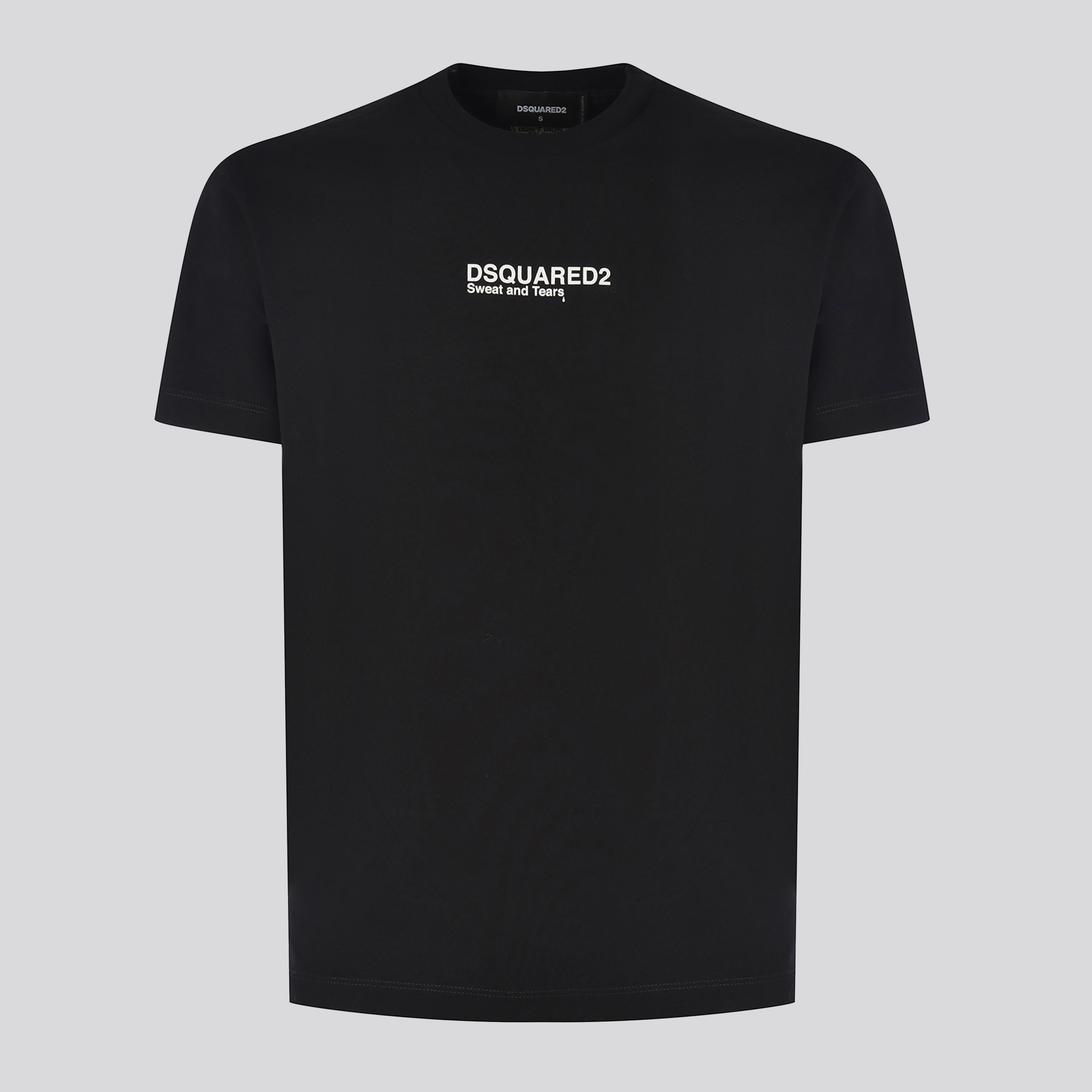 Camiseta Negra Dsquared2 Tears