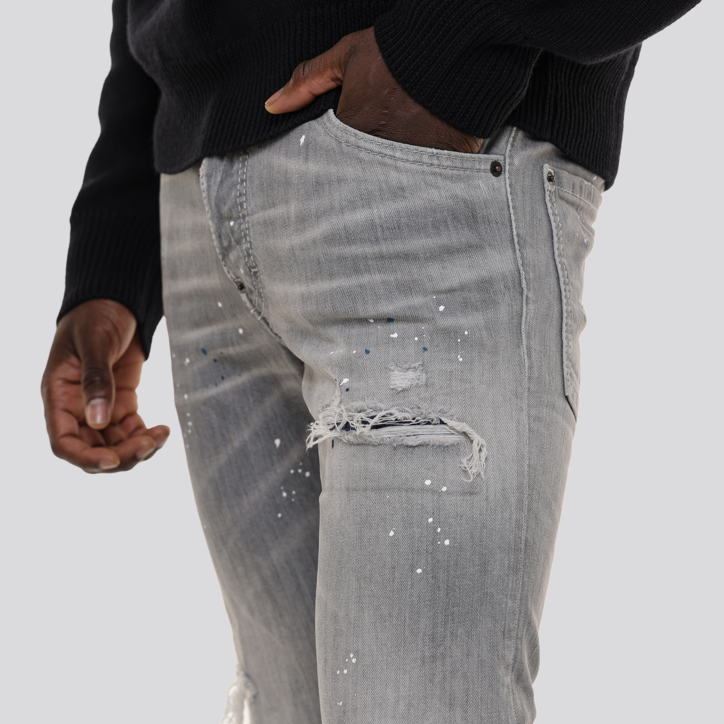 Jeans Gris Dsquared2 Skater Blue Paints