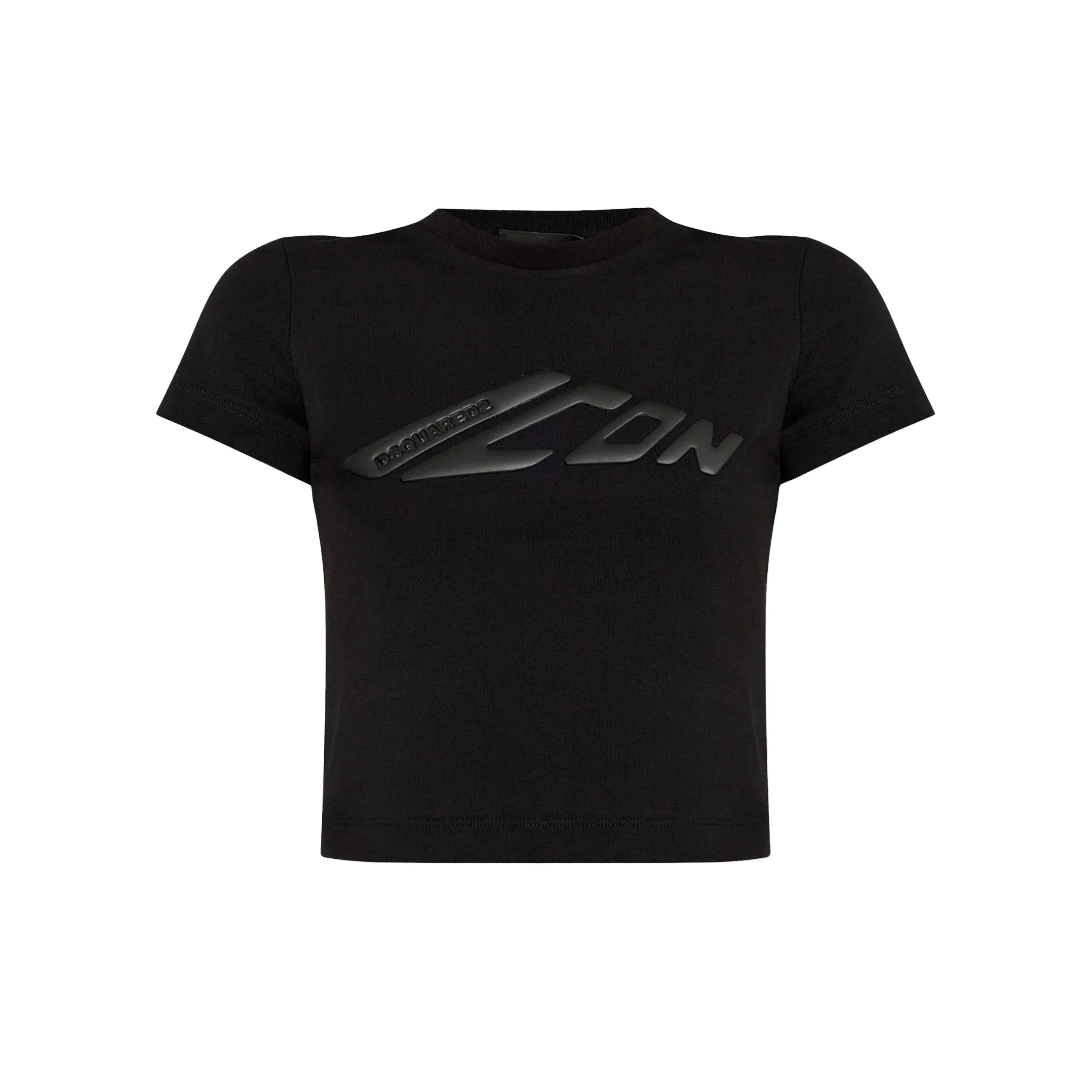 Camiseta Negra Dsquared2 Icon Cropped
