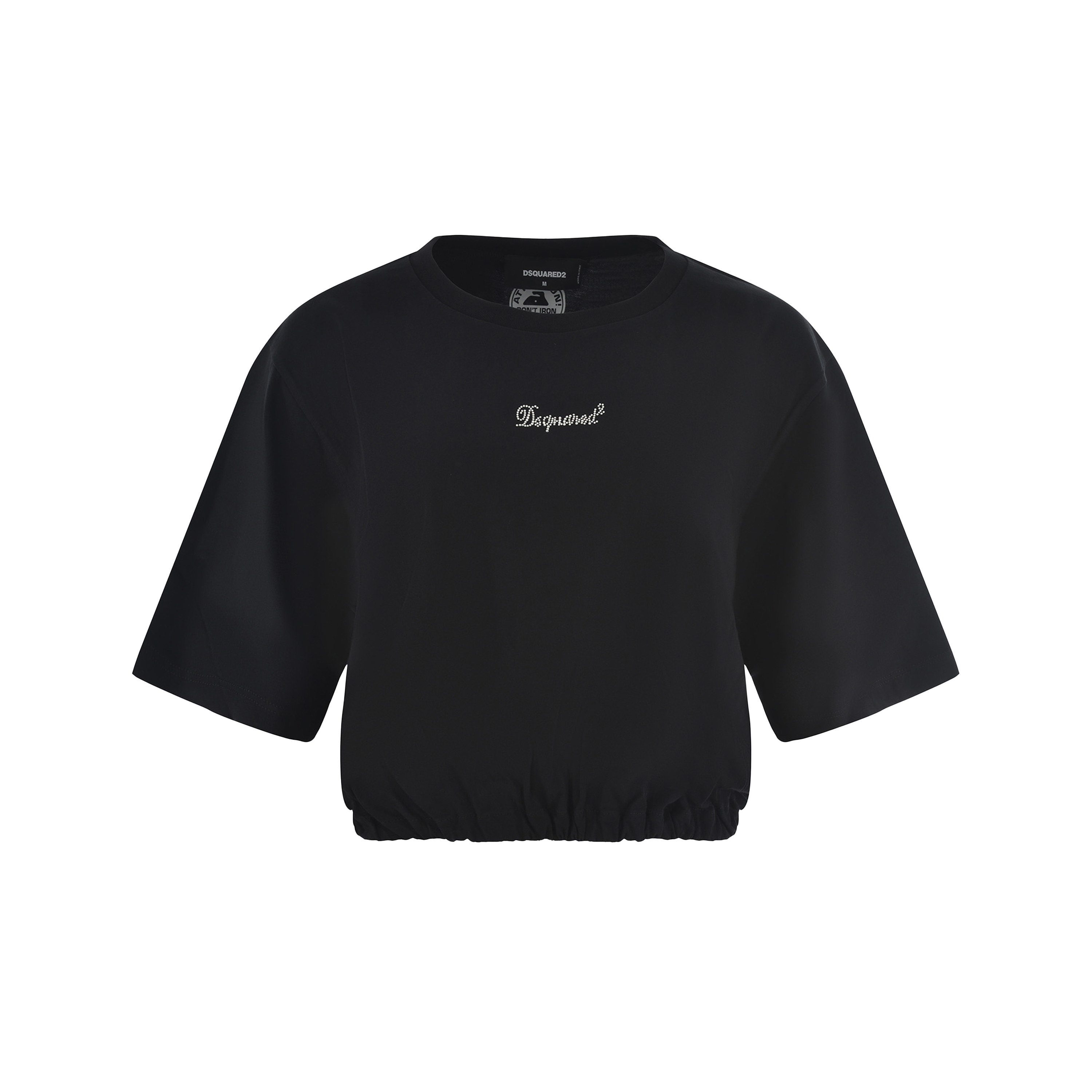 Camiseta Negra Dsquared2 Crystal Strass