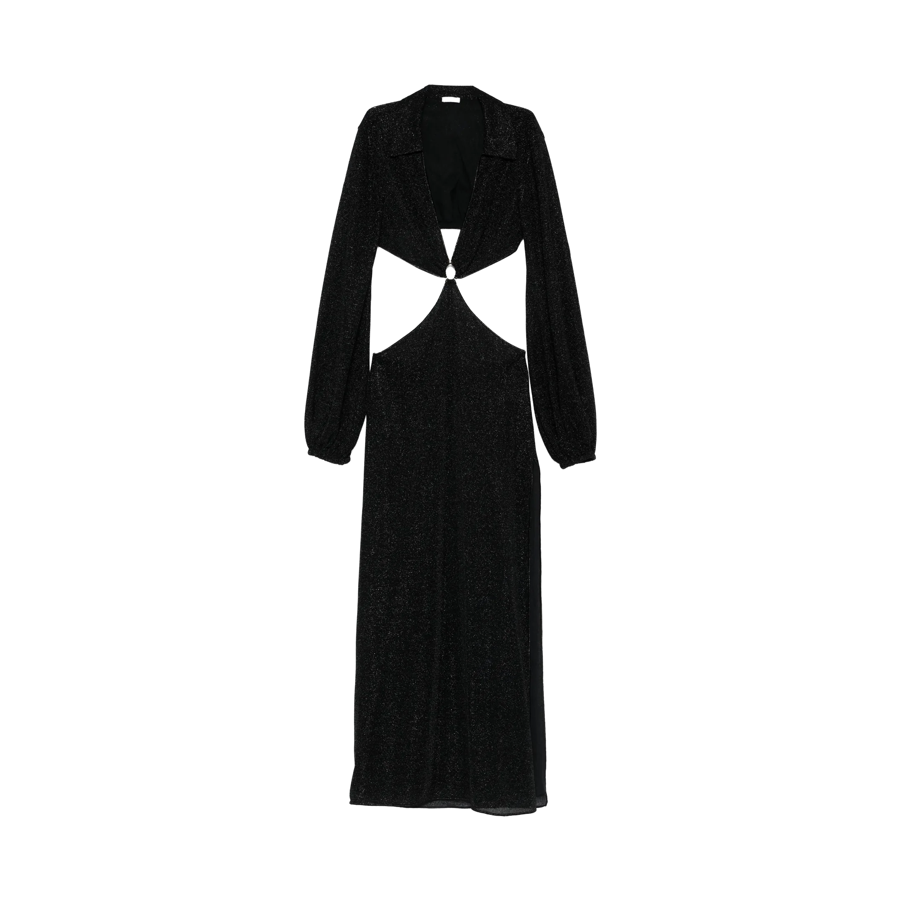 Vestido Negro Oséree Lumiere Cut Out Long