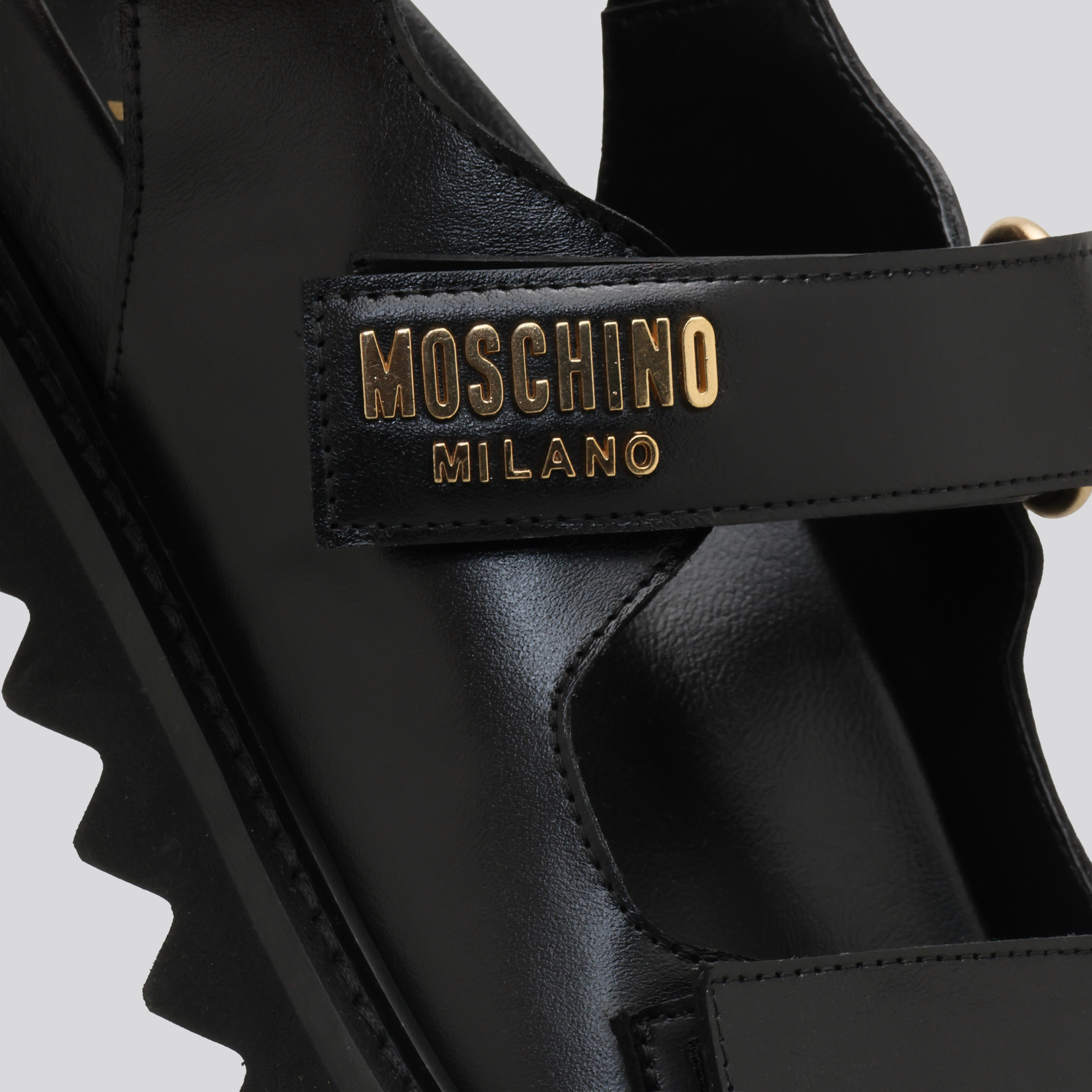 Sandalias Negras Moschino Milano