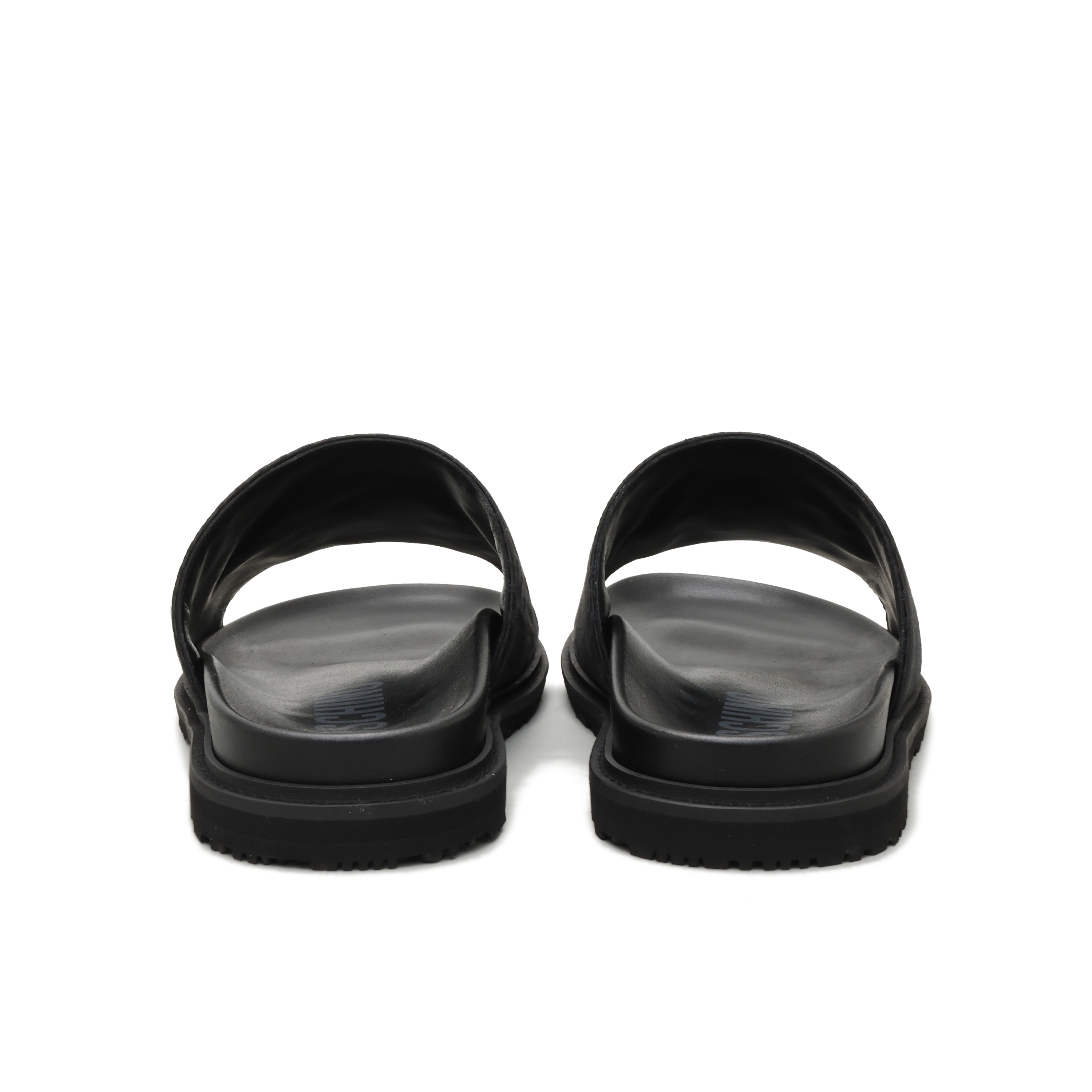 Sandalias Negras Moschino Monogram