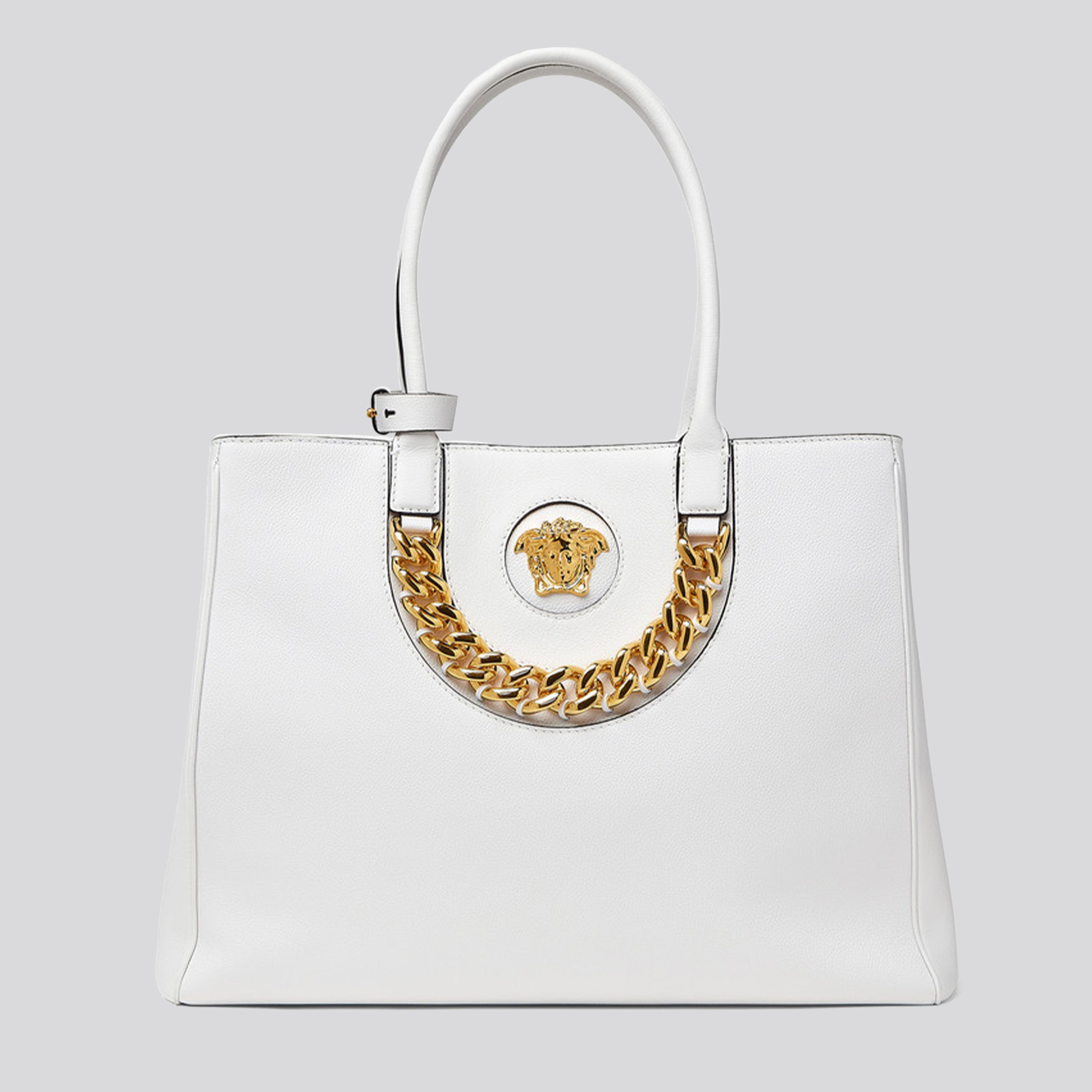 Cartera Blanco Versace Gold Chain Bi