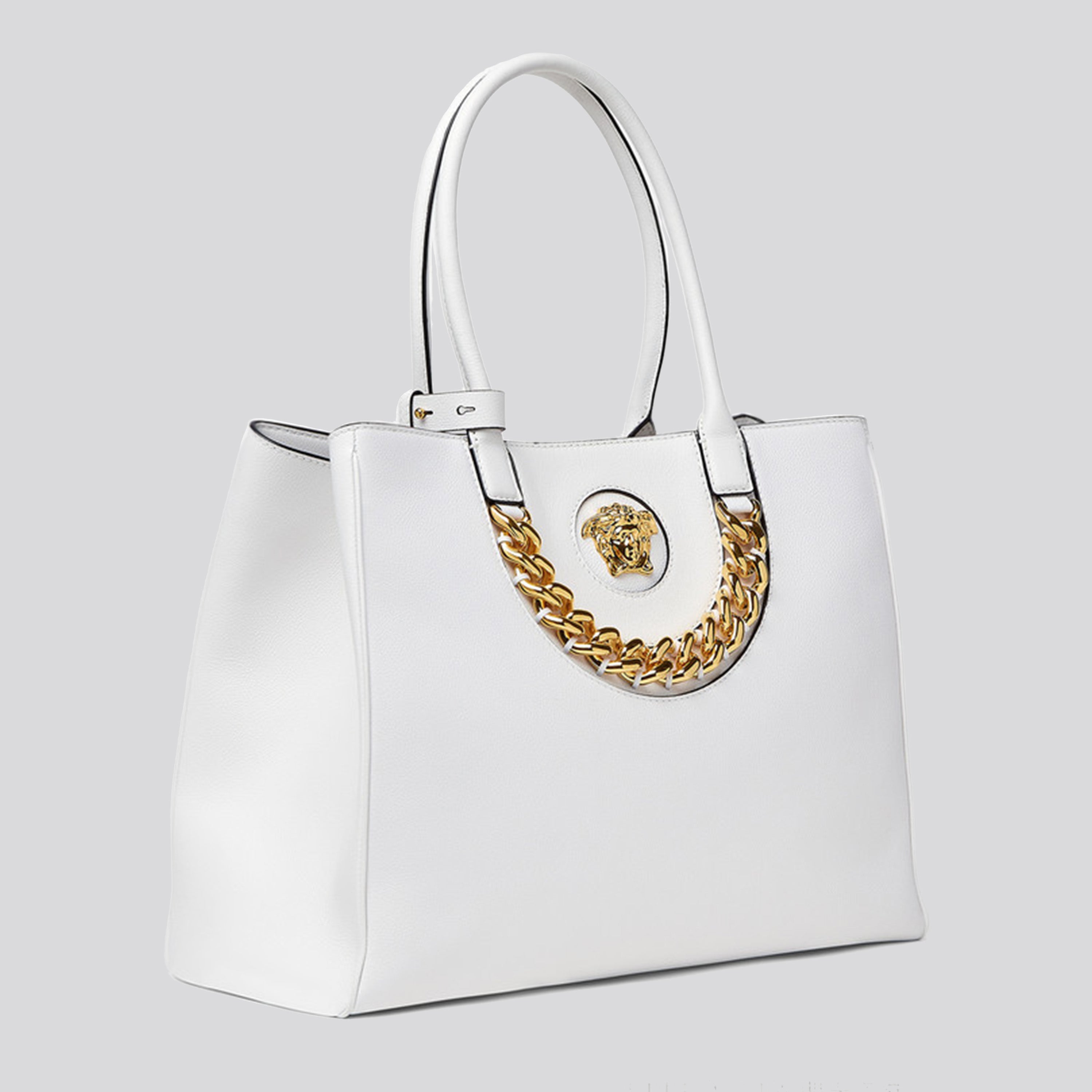 Cartera Blanco Versace Gold Chain Bi