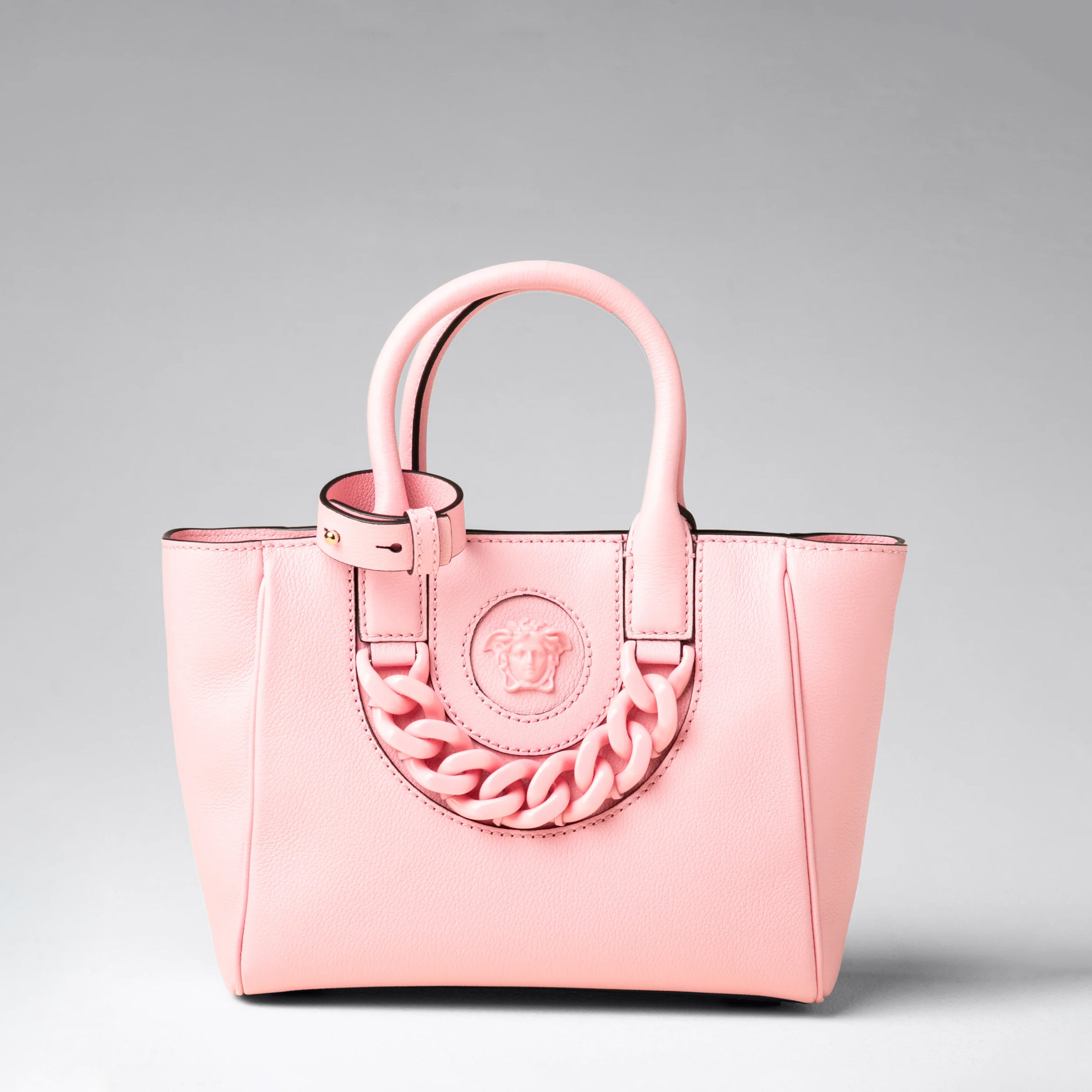Bolso Rosa Versace Cadena Oro