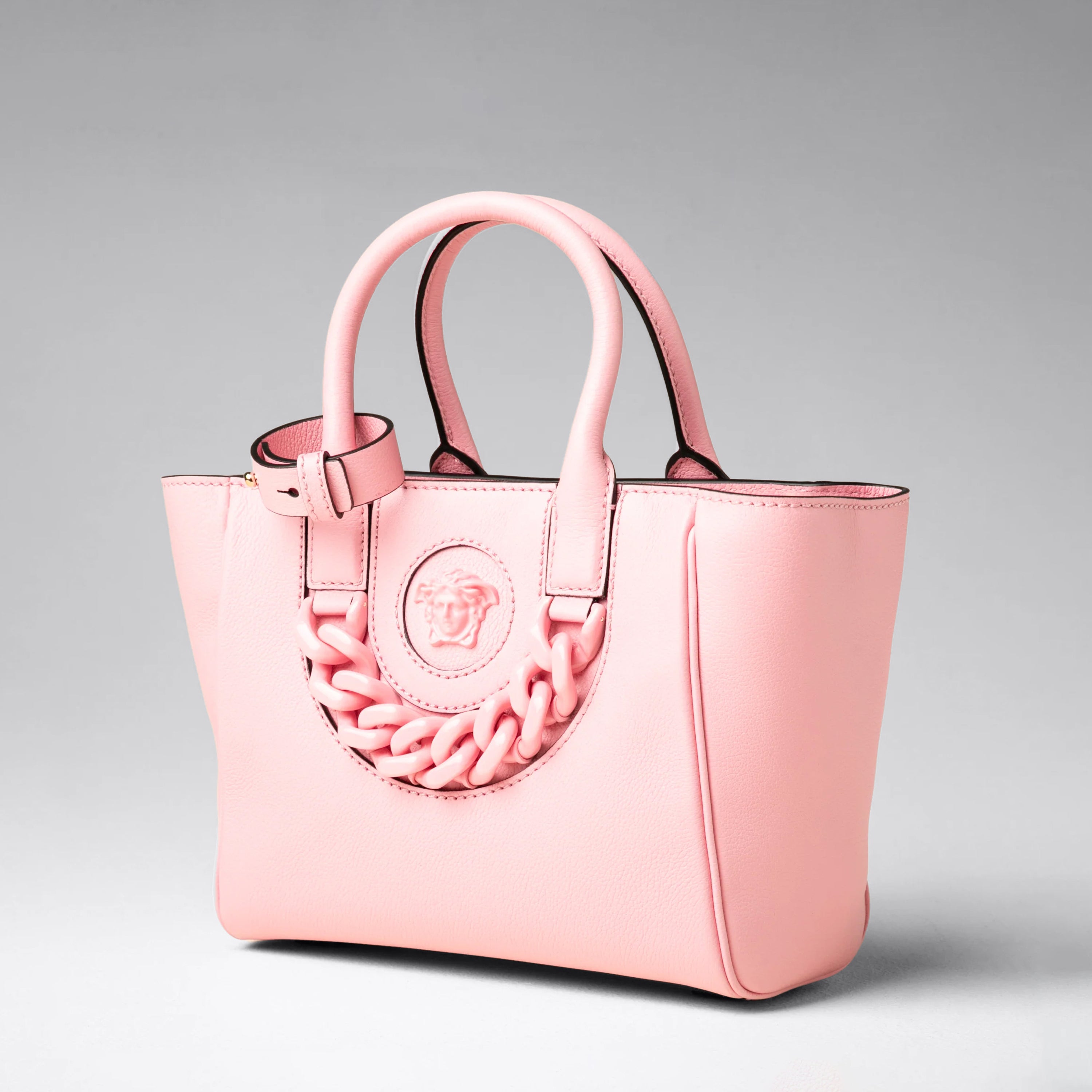 Bolso Rosa Versace Cadena Oro