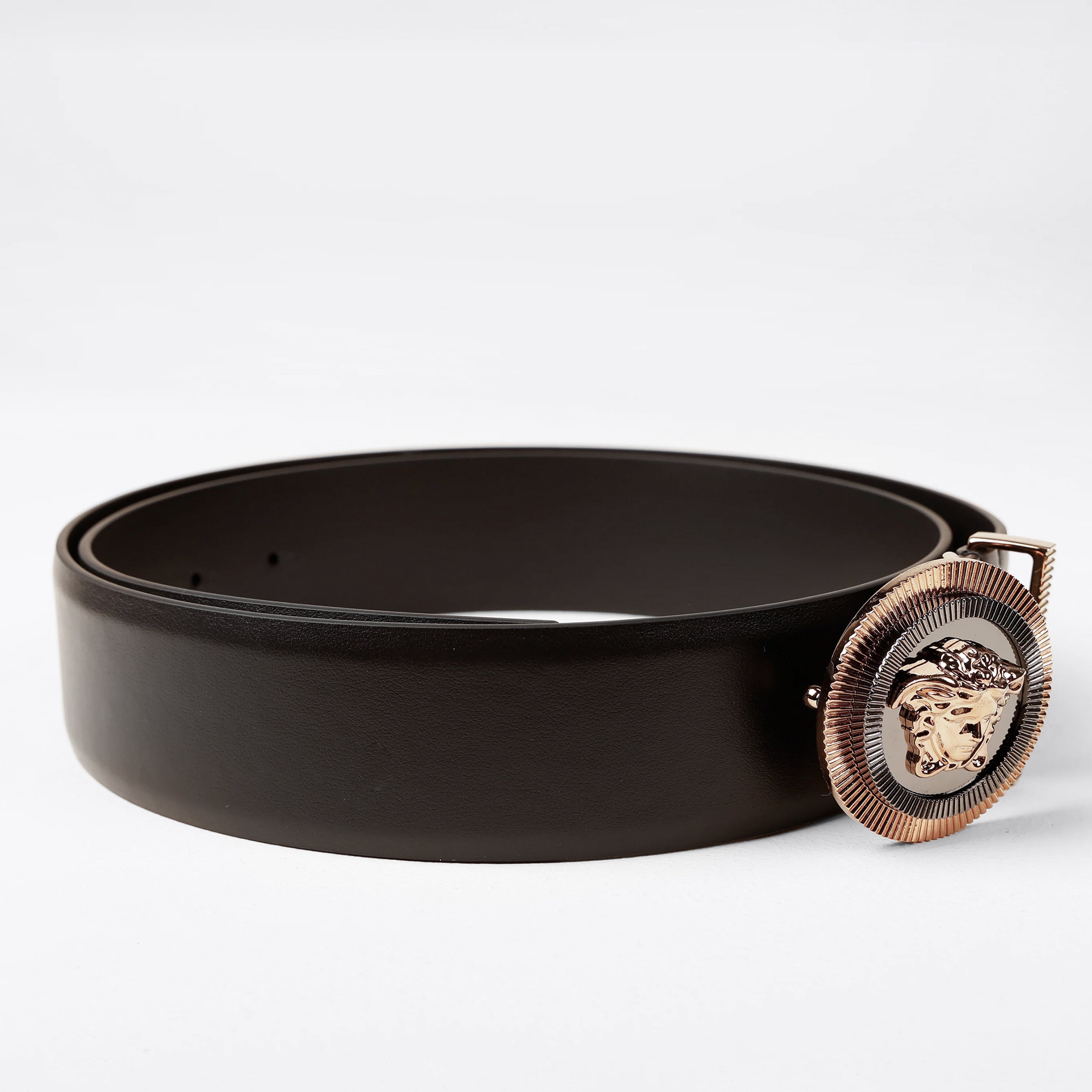 Cinturón Negro Versace Gold Medusa