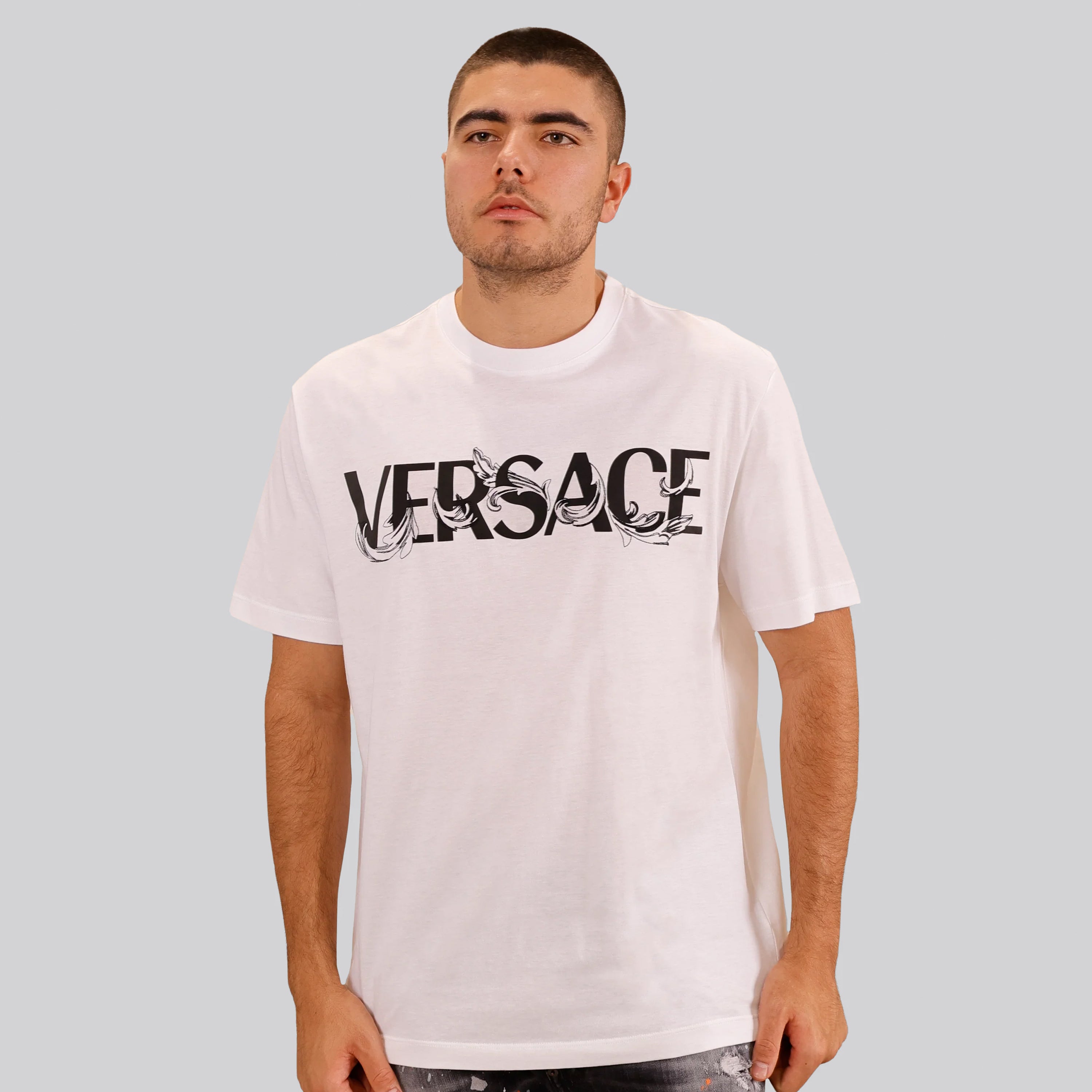 Camiseta Blanca Versace Logo
