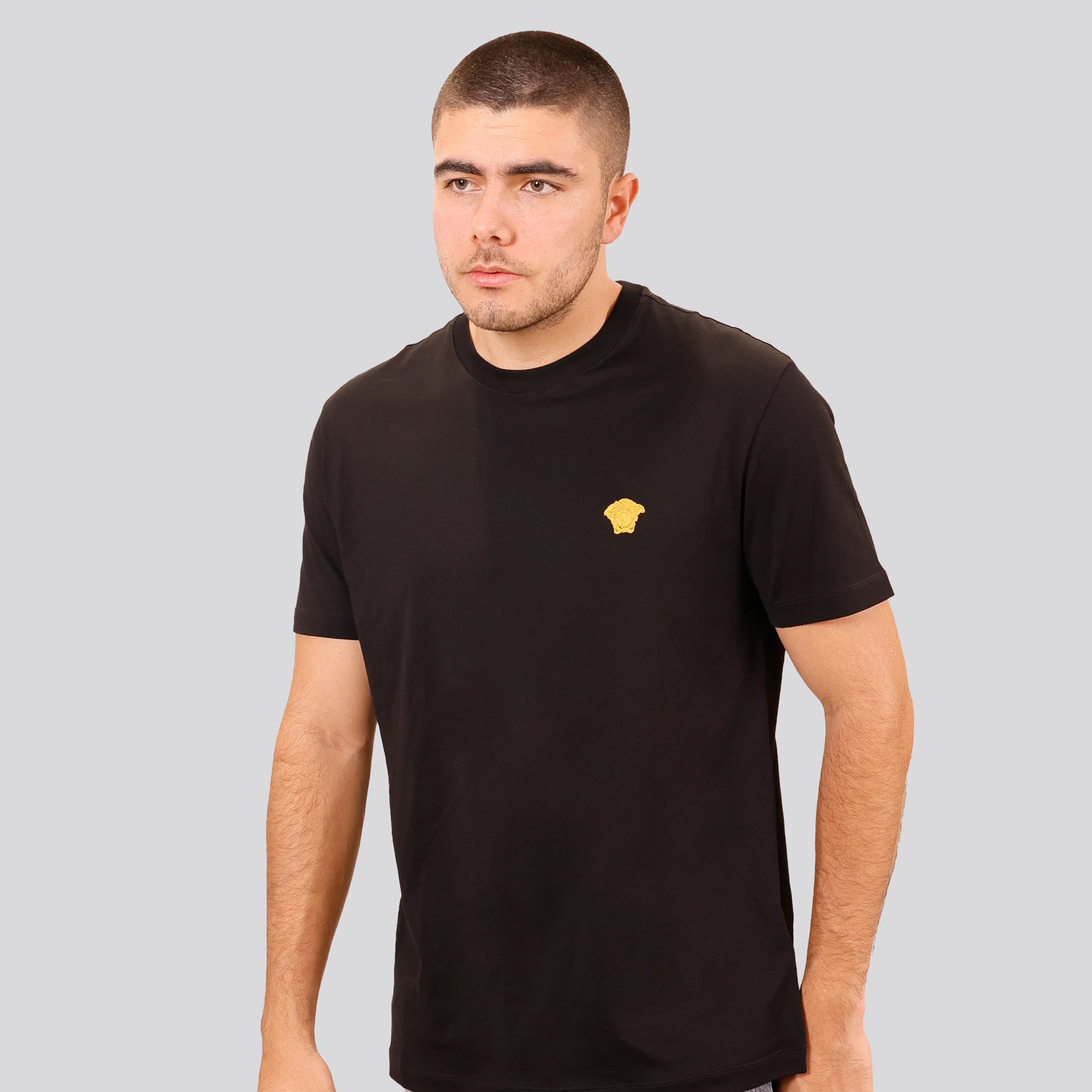 Camiseta Negra Versace Mini Medusa