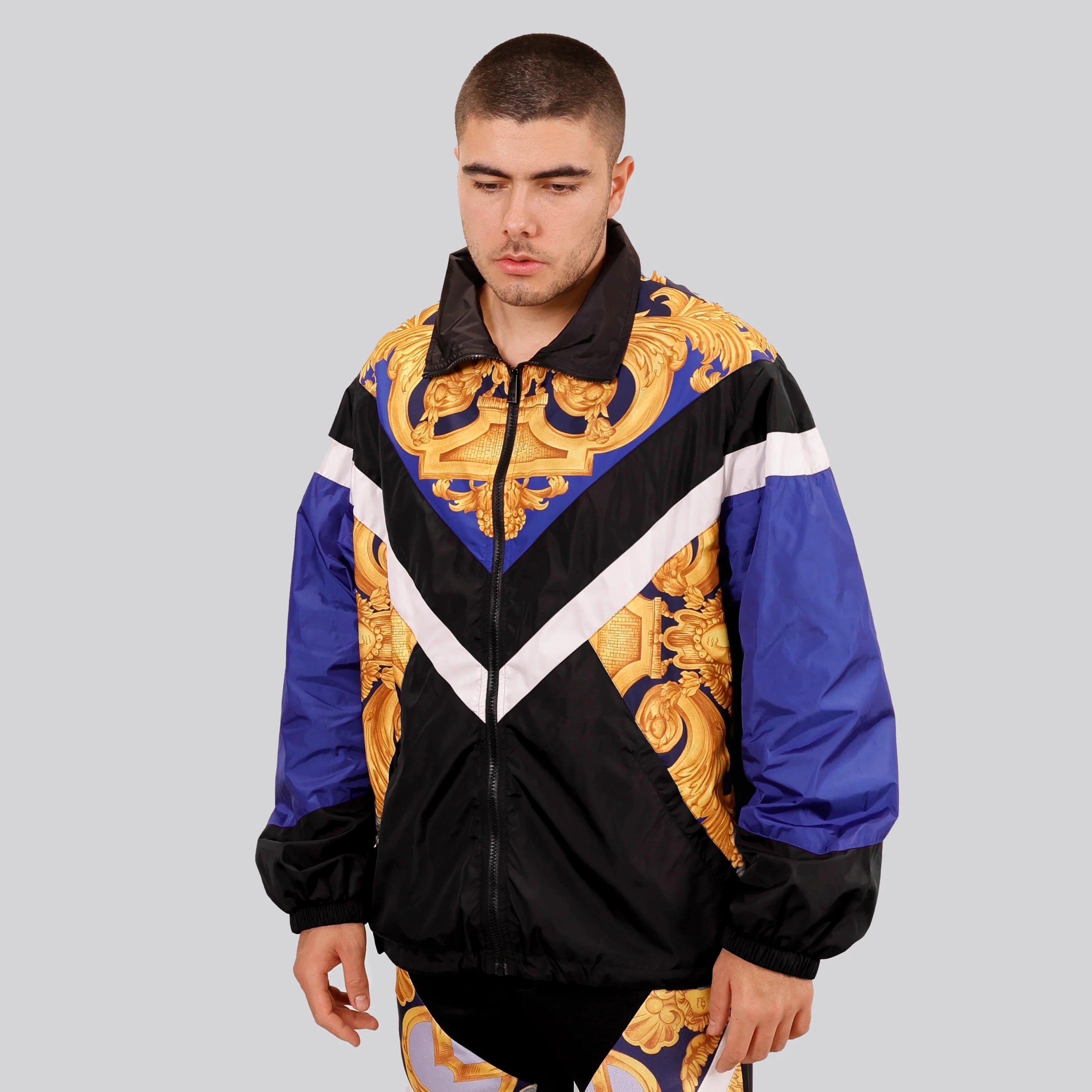 Chaqueta Navy Versace Heritage Print